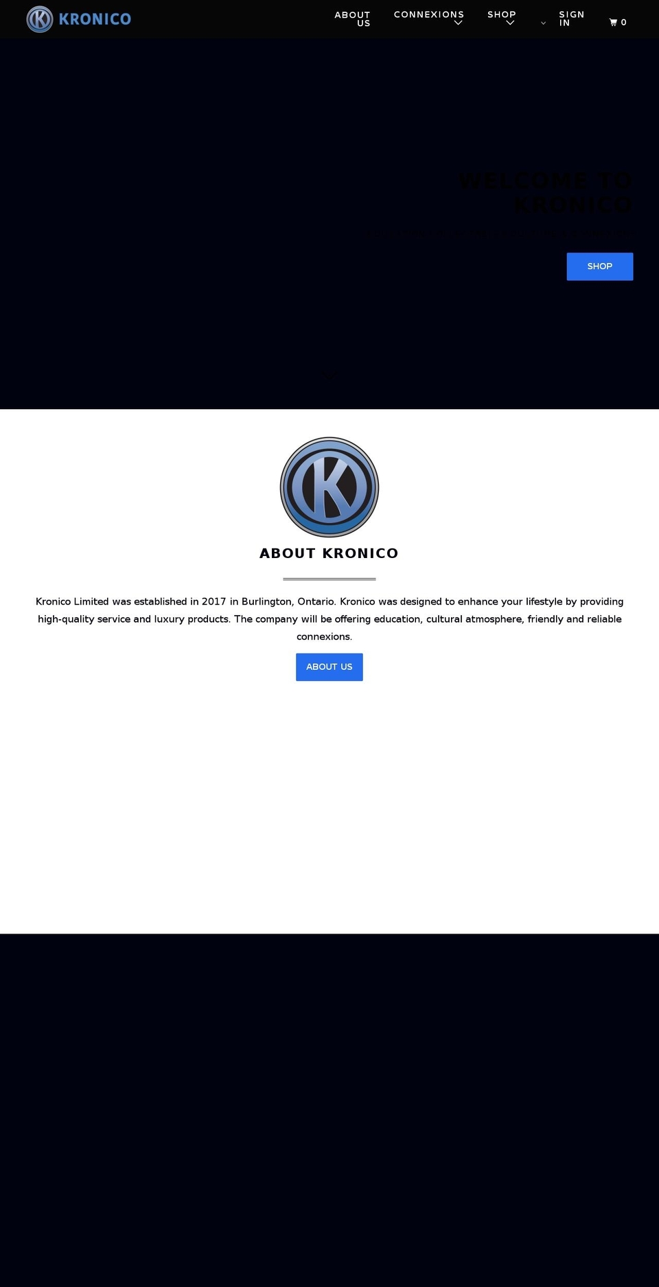 kronicmedia.com — Shopify storefront screenshot