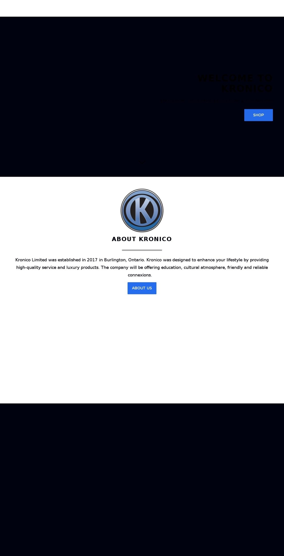kronicsolutions.com shopify website screenshot