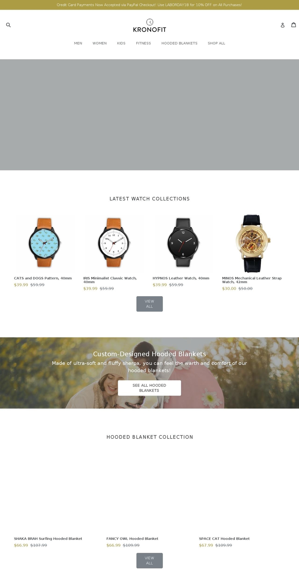 kronofit.com — Shopify storefront screenshot