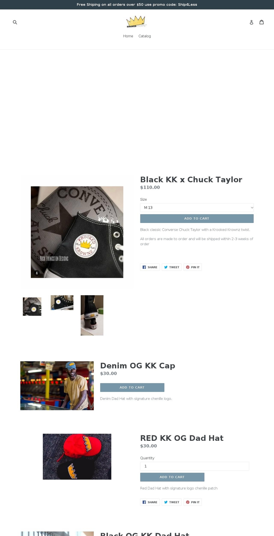krookedkrownz.com shopify website screenshot