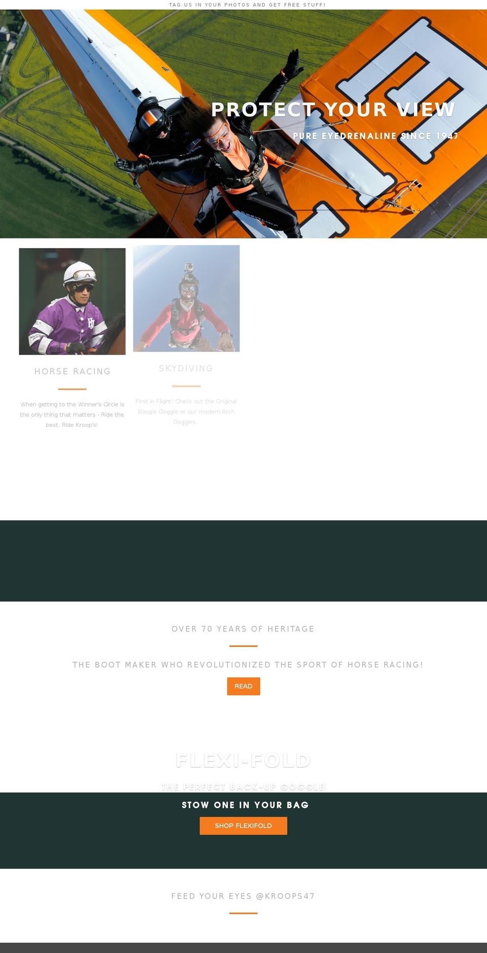 kroopsgoggles.com shopify website screenshot