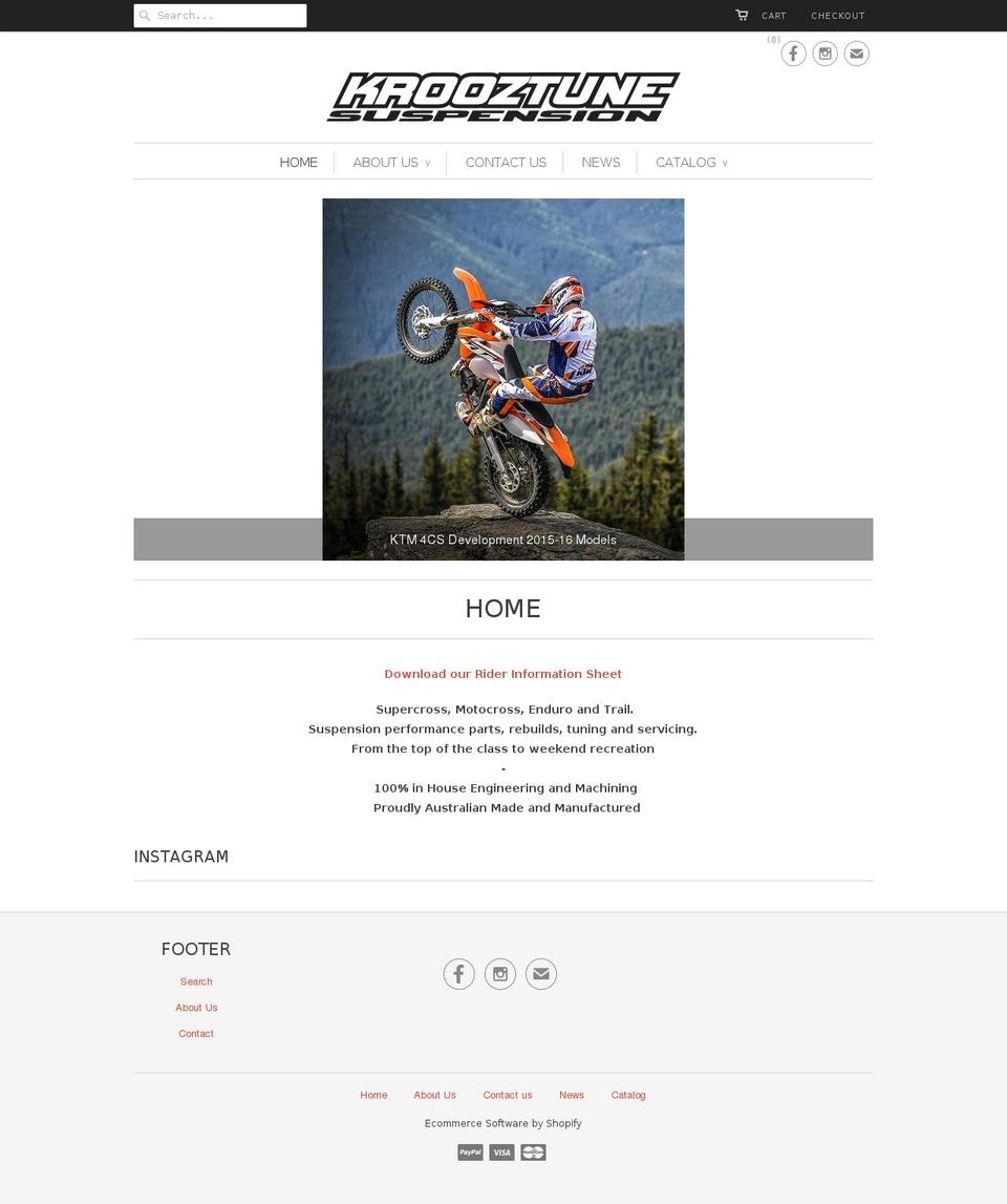 krooztune.com shopify website screenshot