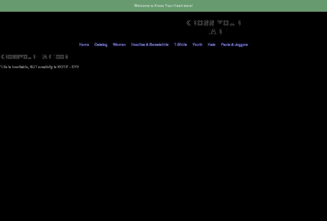 krossyourheart.com shopify website screenshot