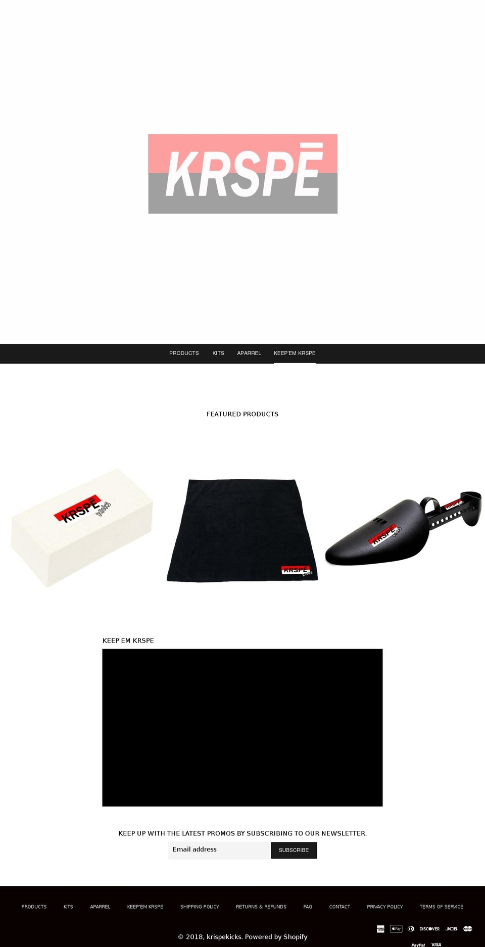 krspe.com — Shopify storefront screenshot