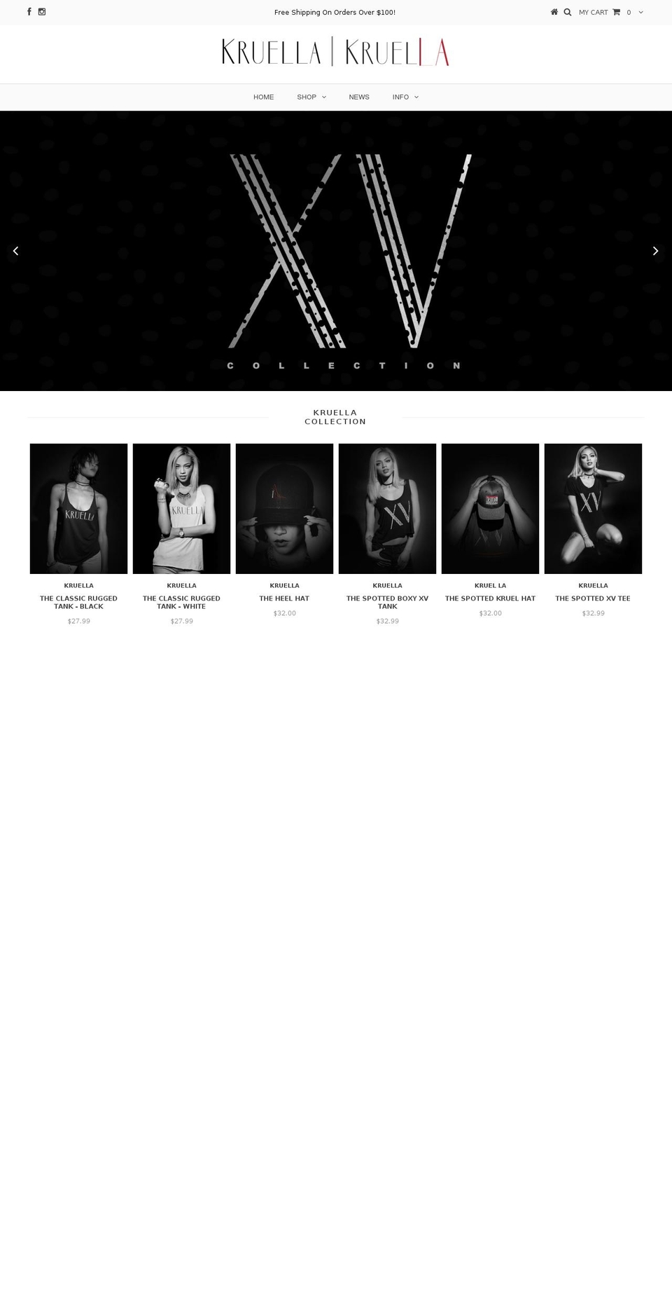 kruelella.com shopify website screenshot