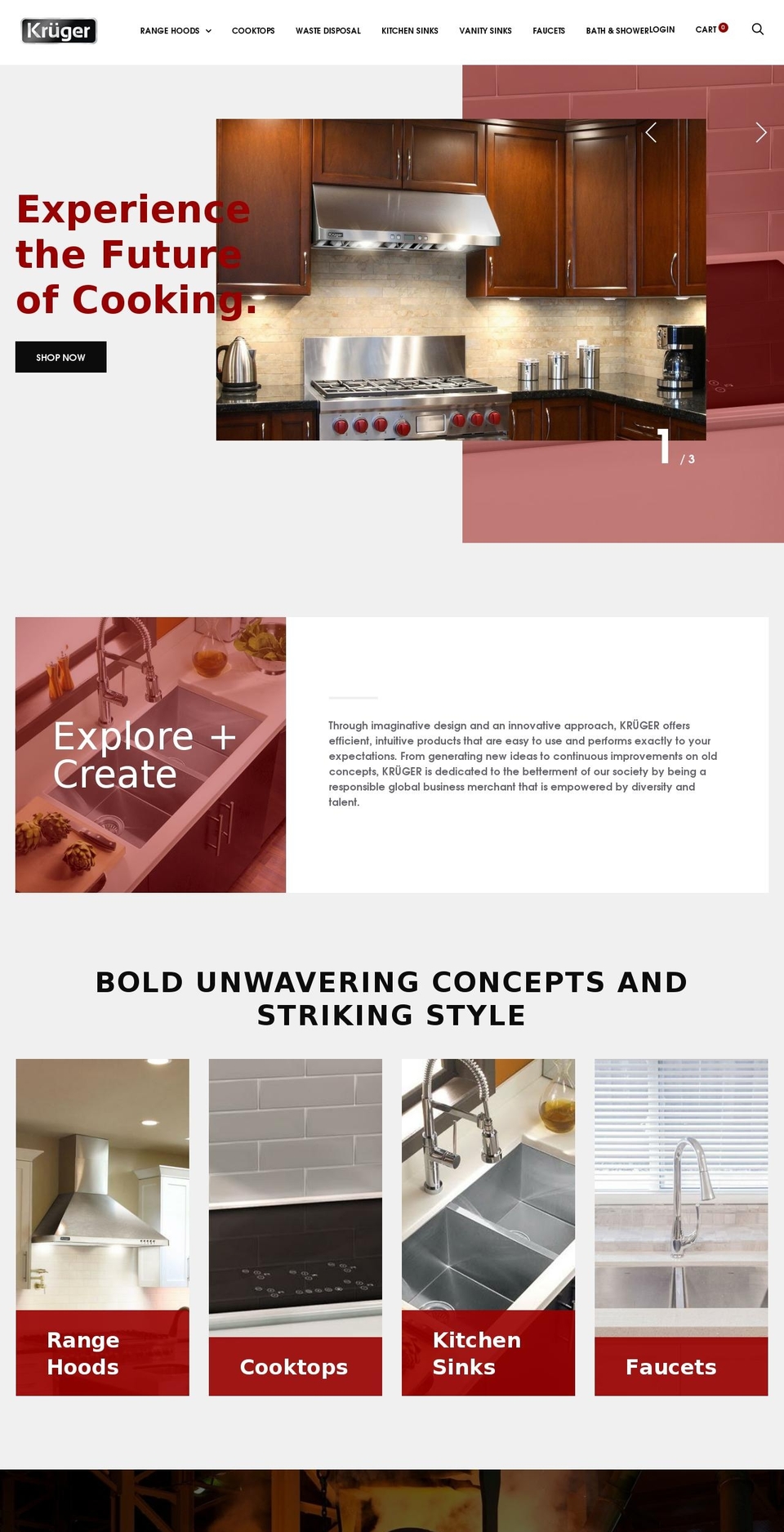 krugerliving.com — Shopify storefront screenshot