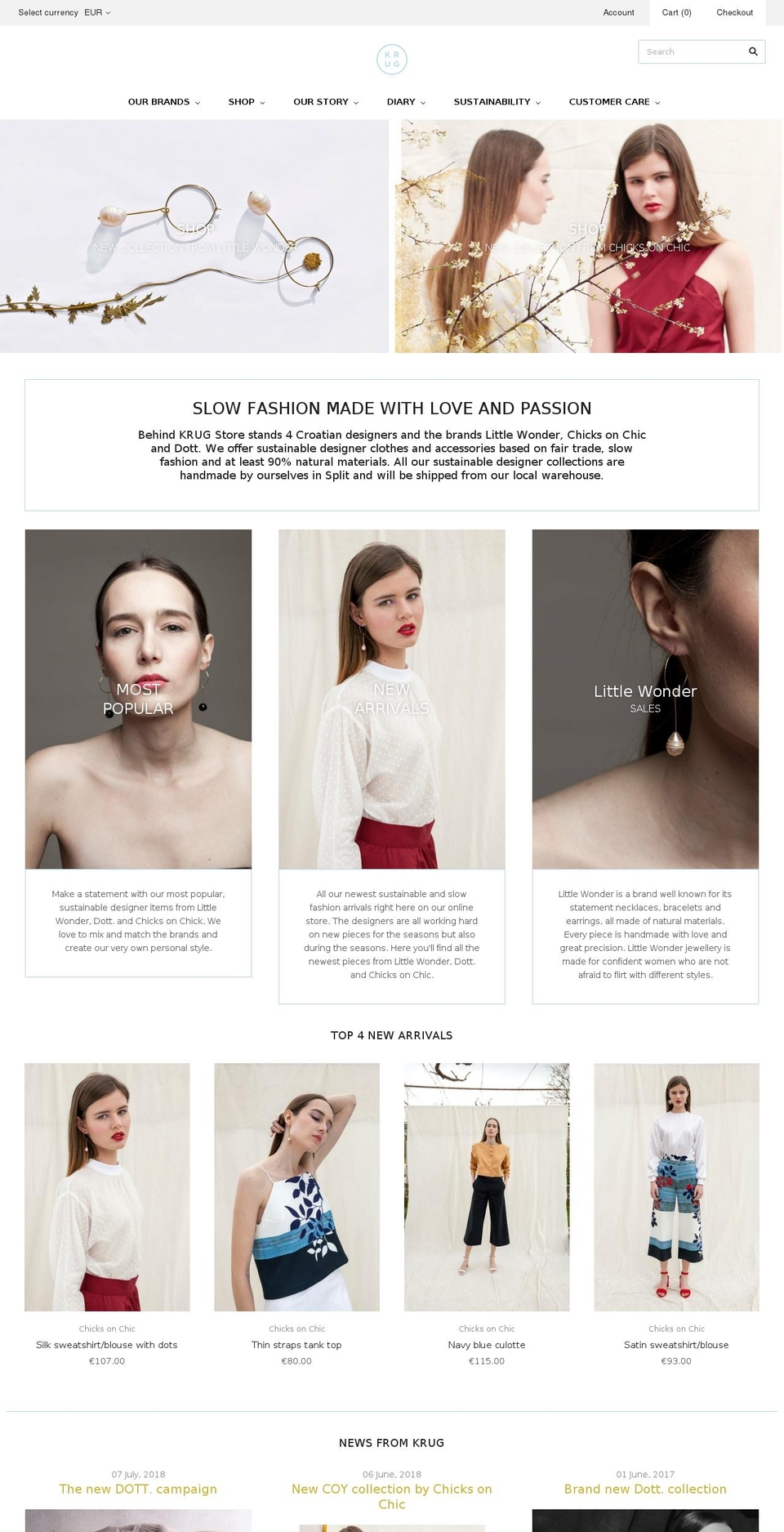 krugstore.com shopify website screenshot