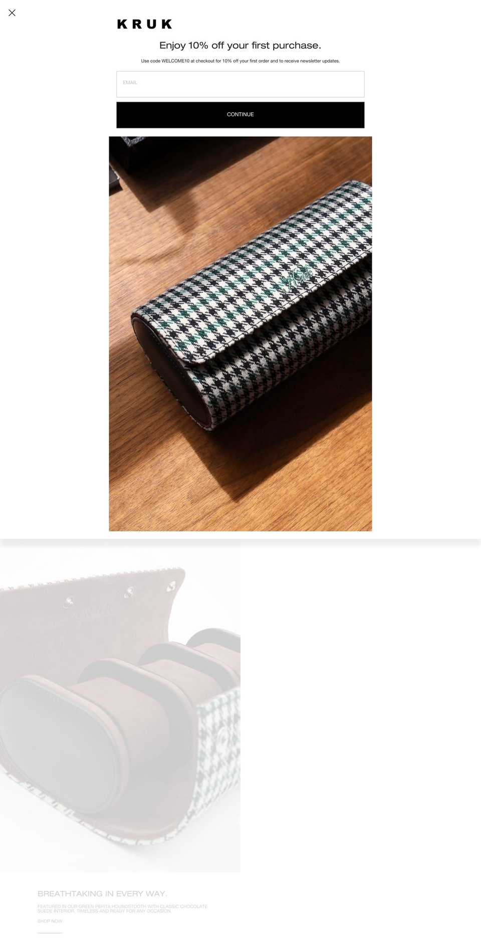 krukdesigns.com shopify website screenshot