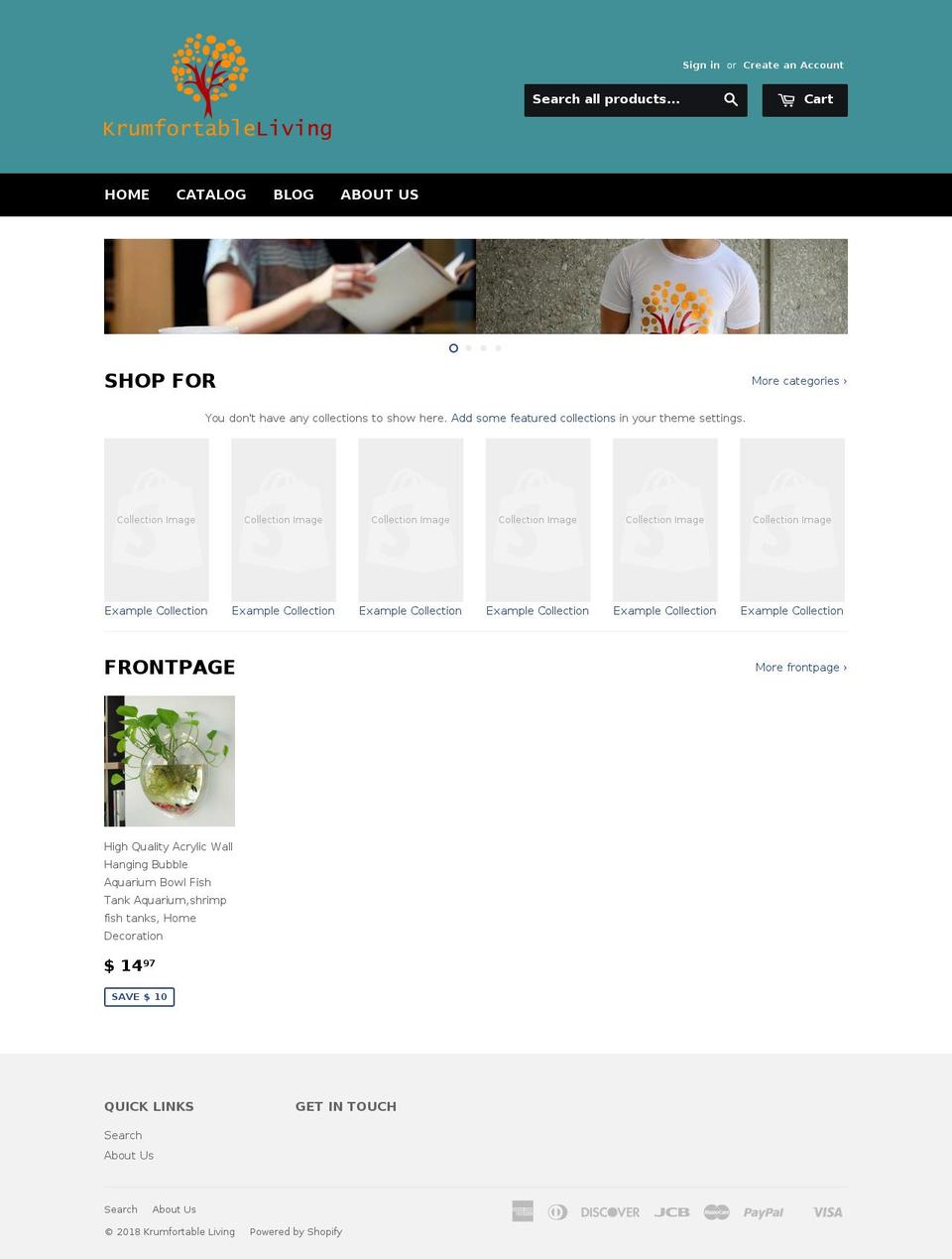 krumfortableliving.com — Shopify storefront screenshot