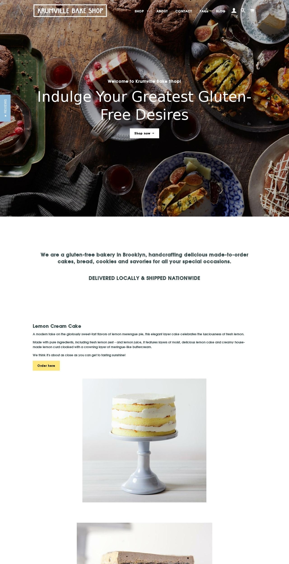 krumvillebakeshop.com shopify website screenshot