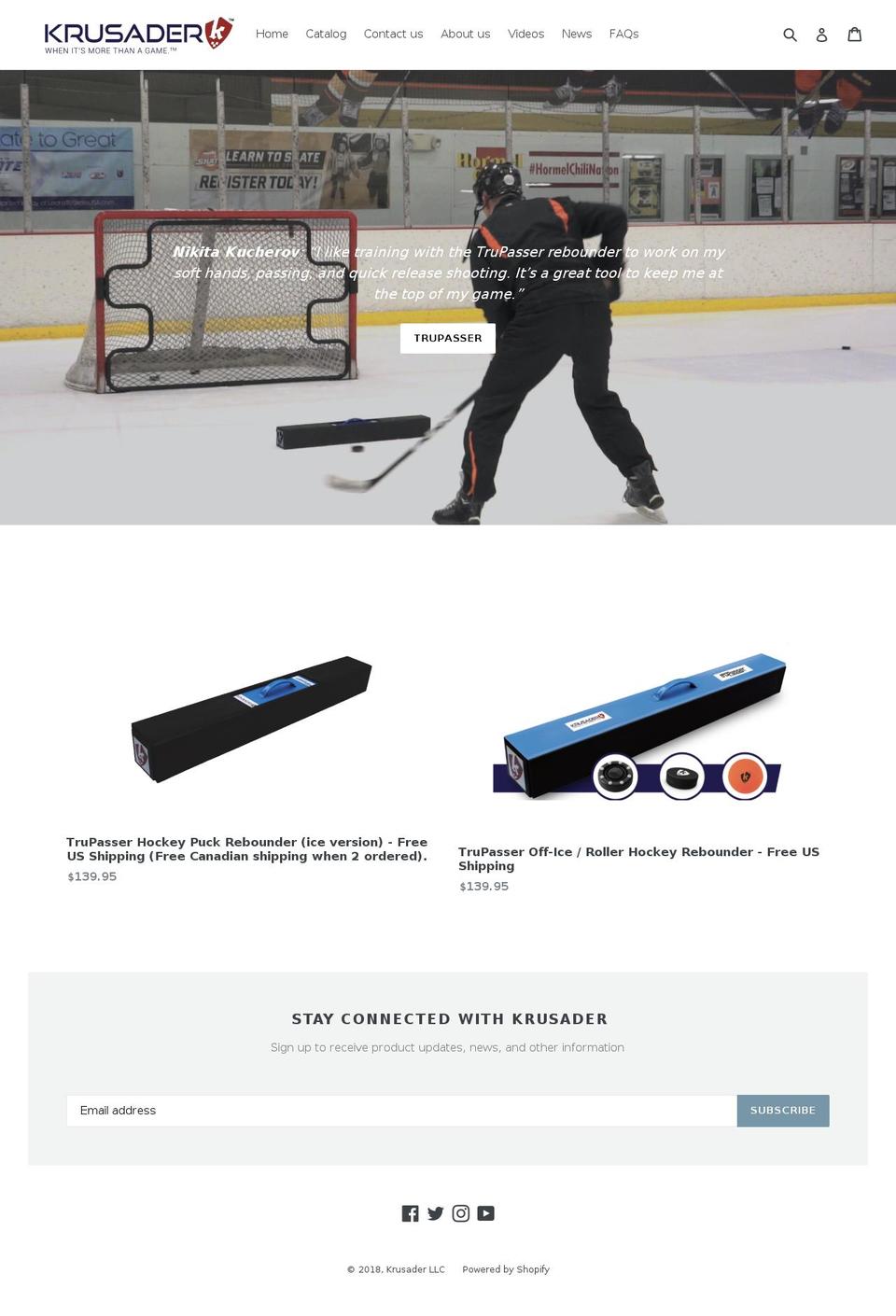 krusader.com shopify website screenshot