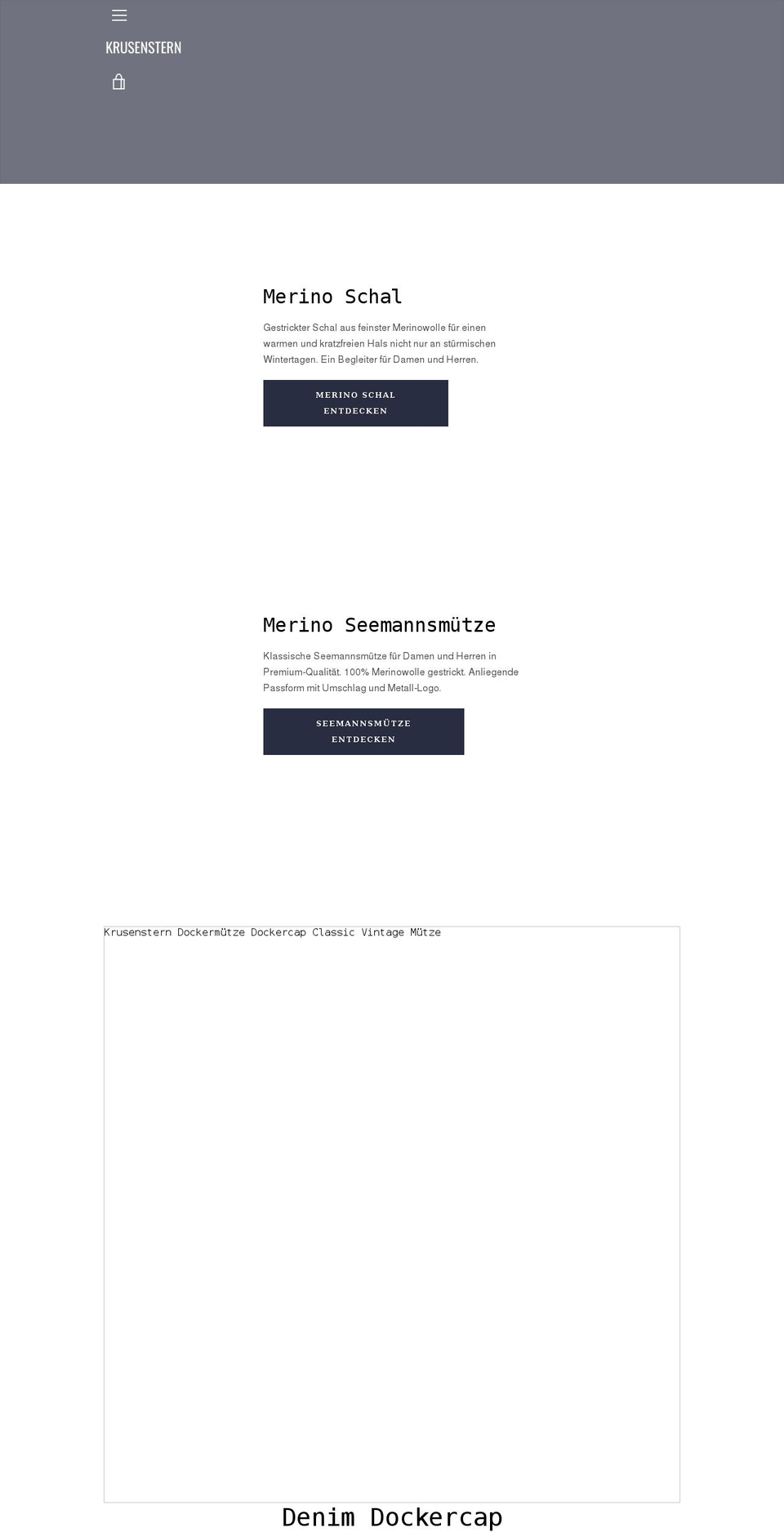 krusenstern.com shopify website screenshot