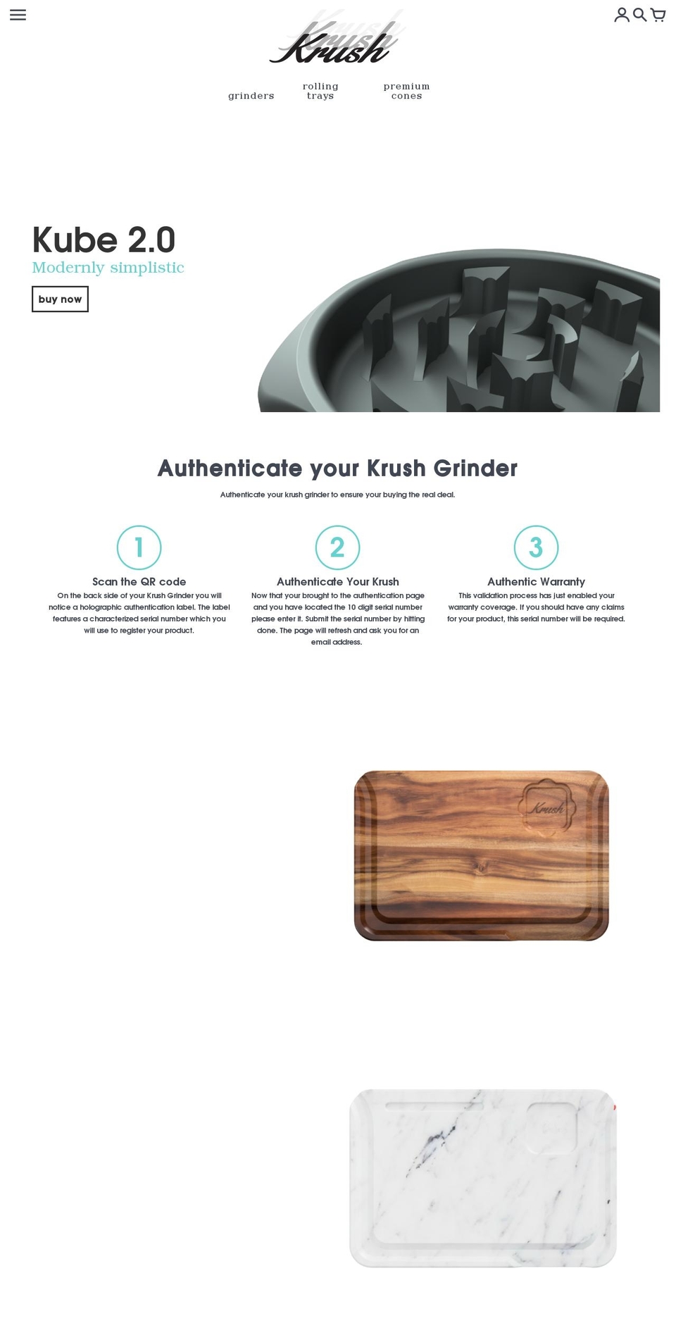 krush Shopify theme site example krushgrinder.com