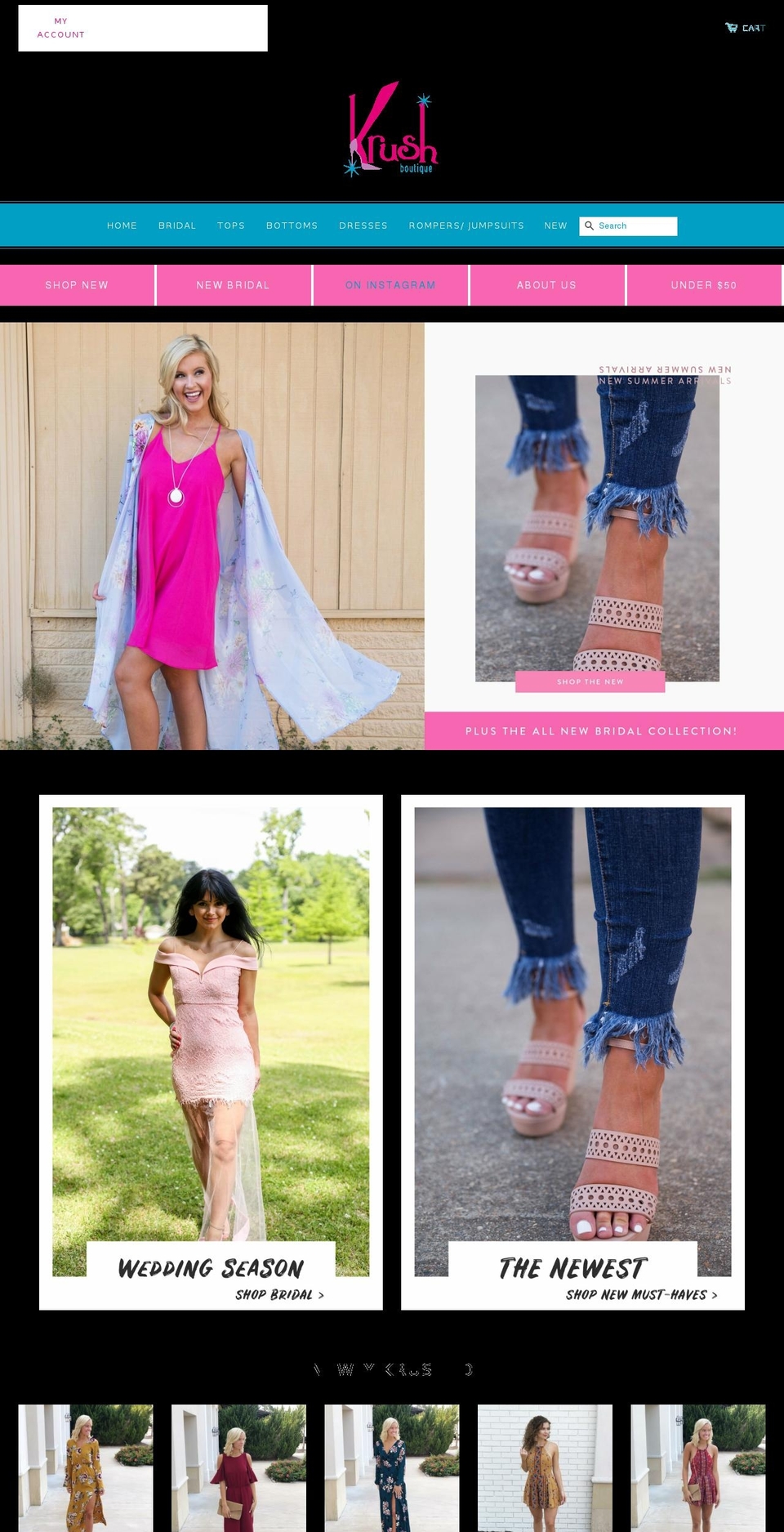 krush Shopify theme site example krushtherunway.com
