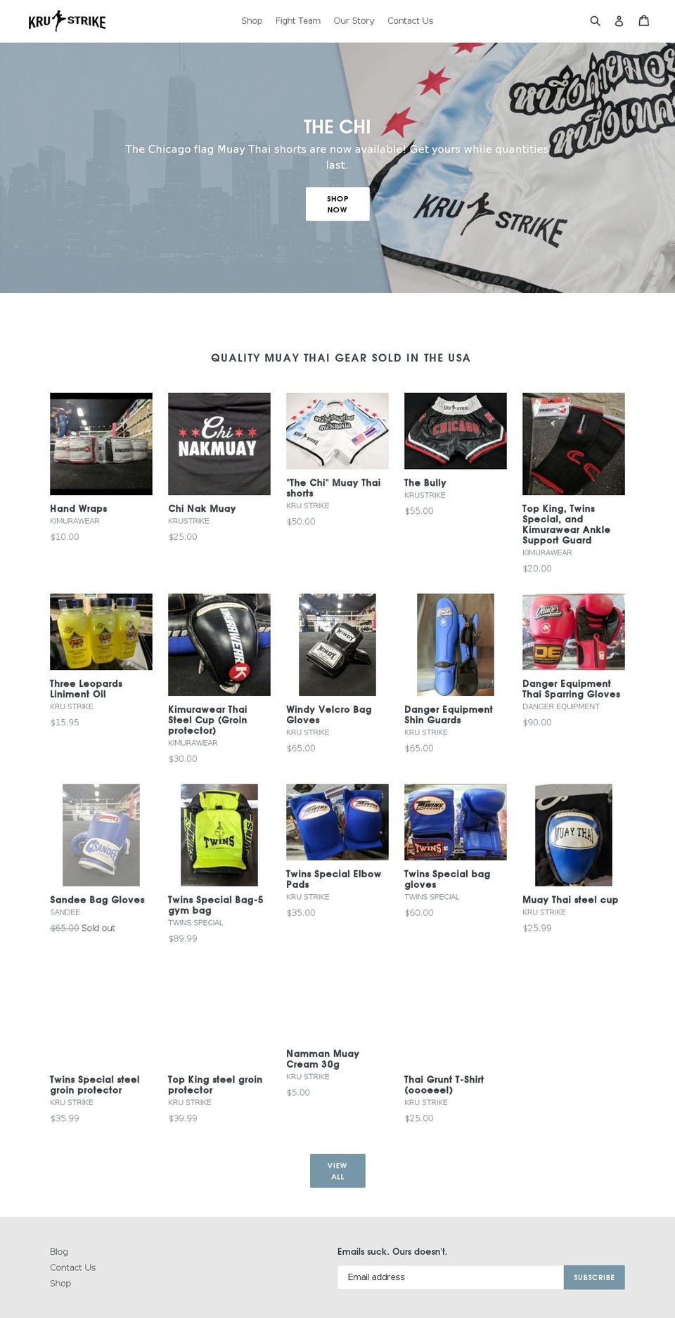 krustrike.com shopify website screenshot