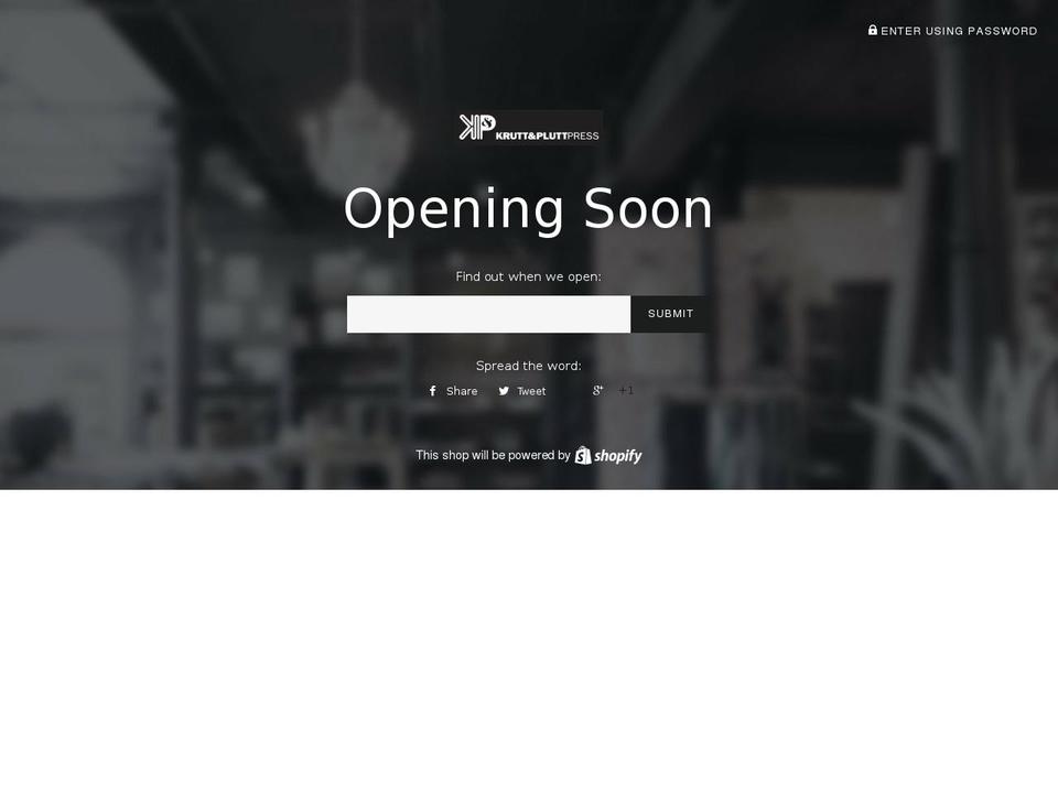 kruttplutt.com — Shopify storefront screenshot