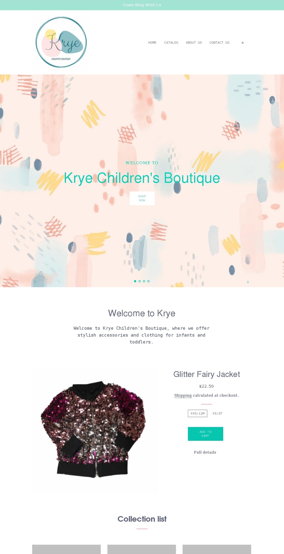 kryeboutique.com shopify website screenshot