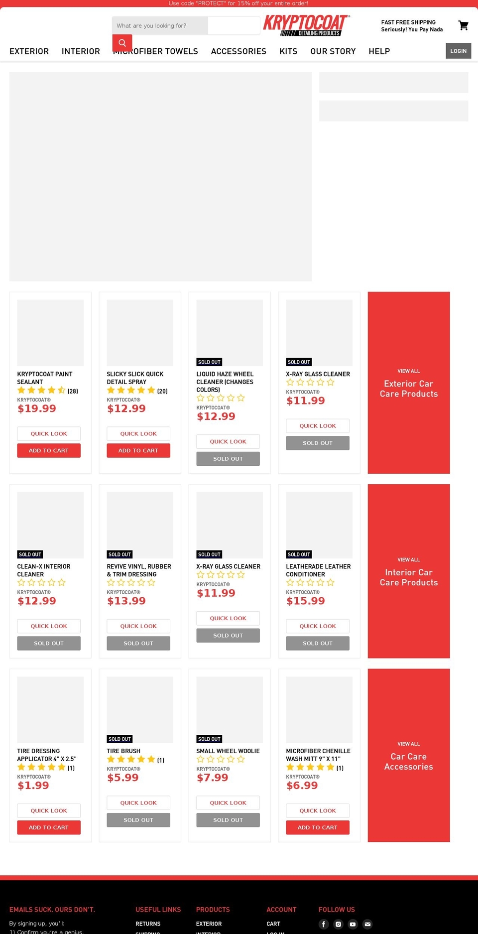 kryptocoat.com — Shopify storefront screenshot