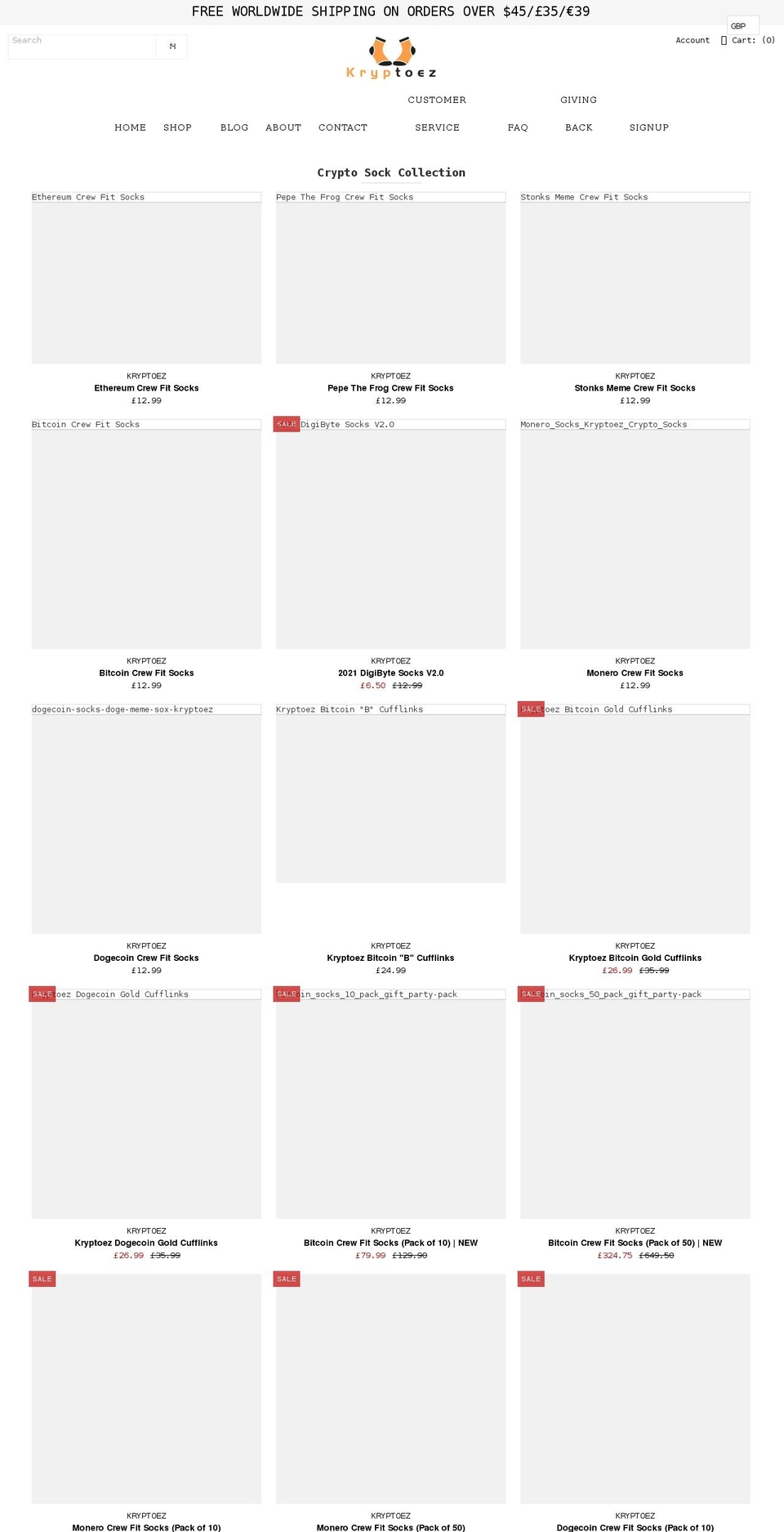 kryptoez.com — Shopify storefront screenshot