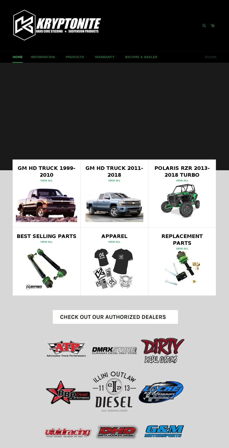 kryptoniteproducts.com shopify website screenshot