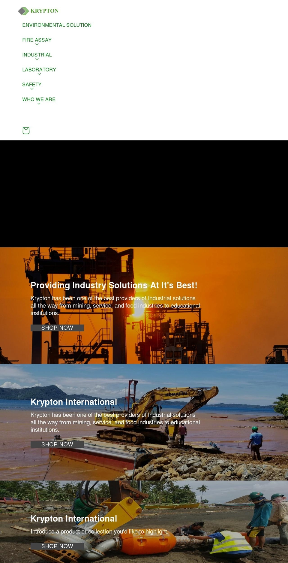 kryptonresources.com shopify website screenshot