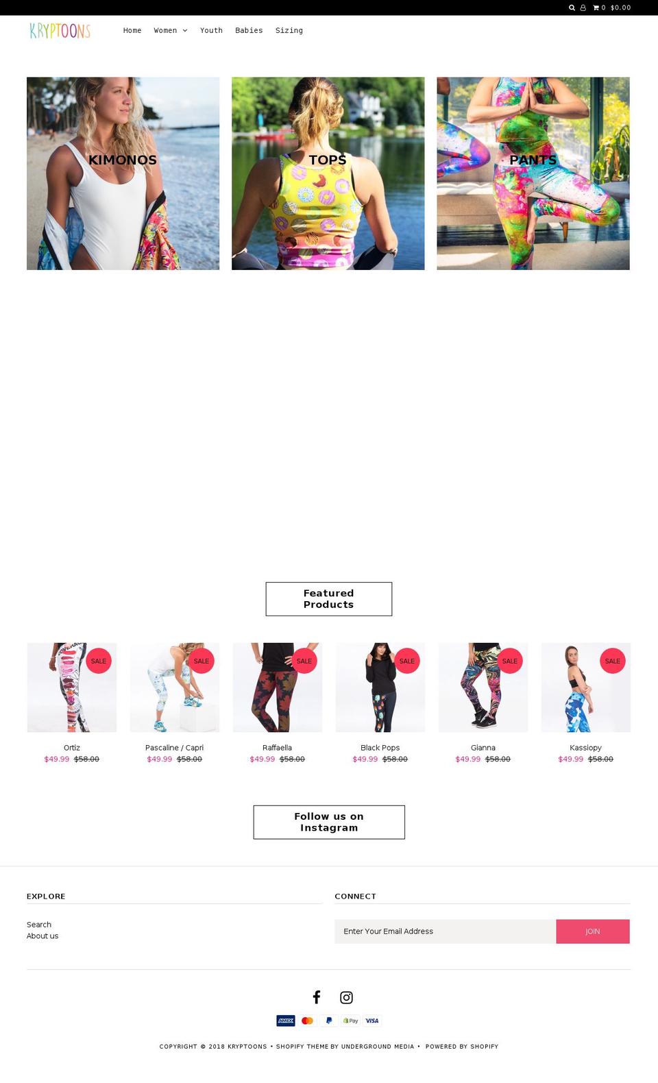 kryptoons.com — Shopify storefront screenshot
