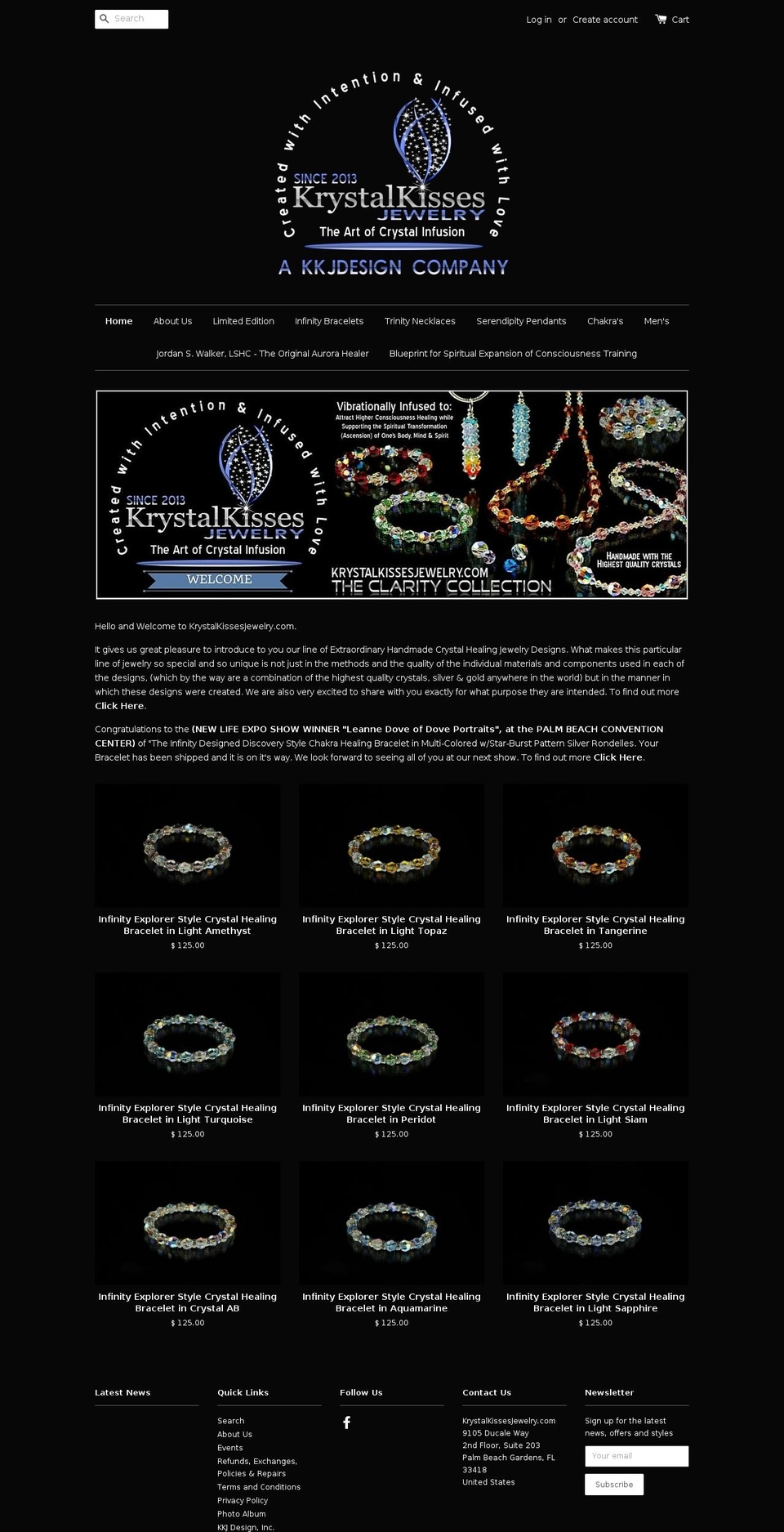 krystalkissesjewelry.com shopify website screenshot