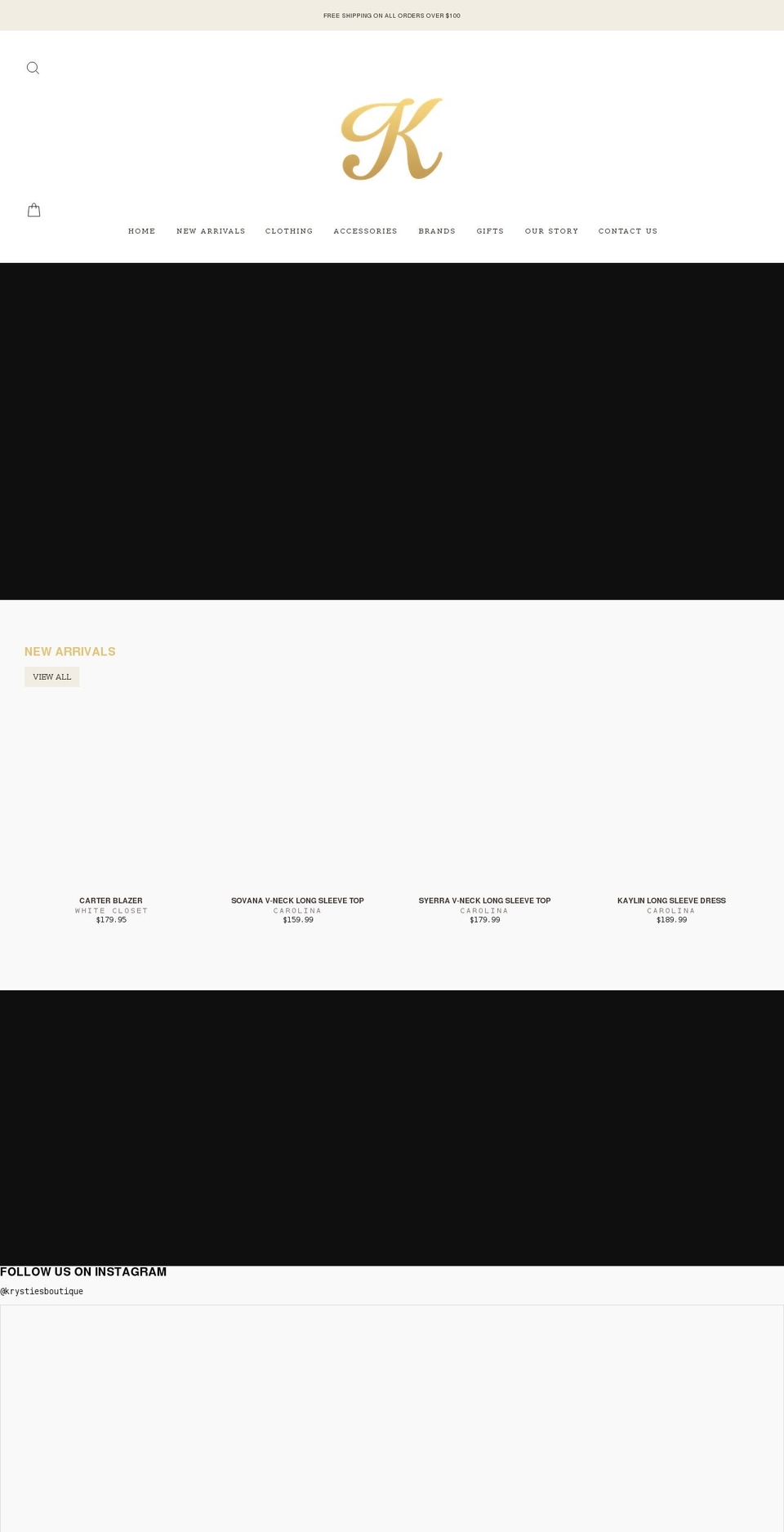 krysties.com.au shopify website screenshot
