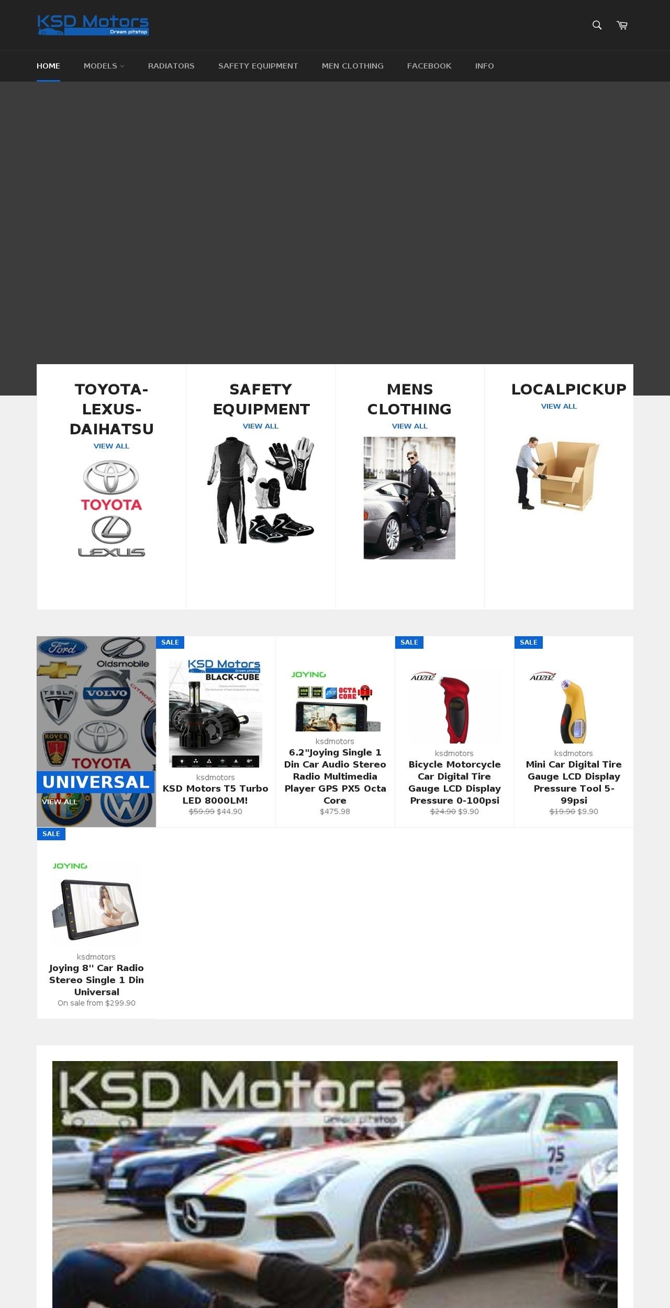 ksdmotors.com — Shopify storefront screenshot