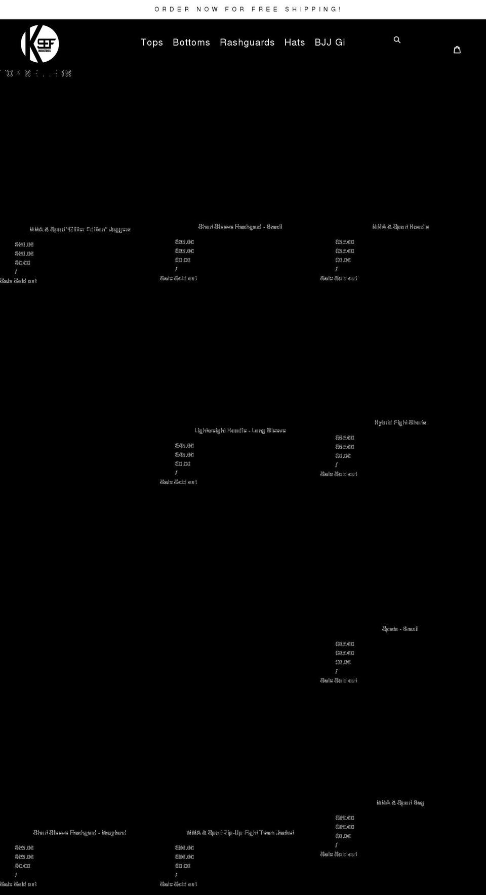 ksefclothing.com shopify website screenshot