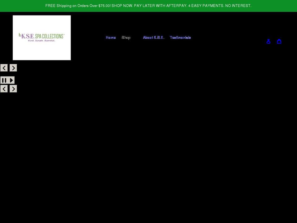 ksespacollections.com shopify website screenshot