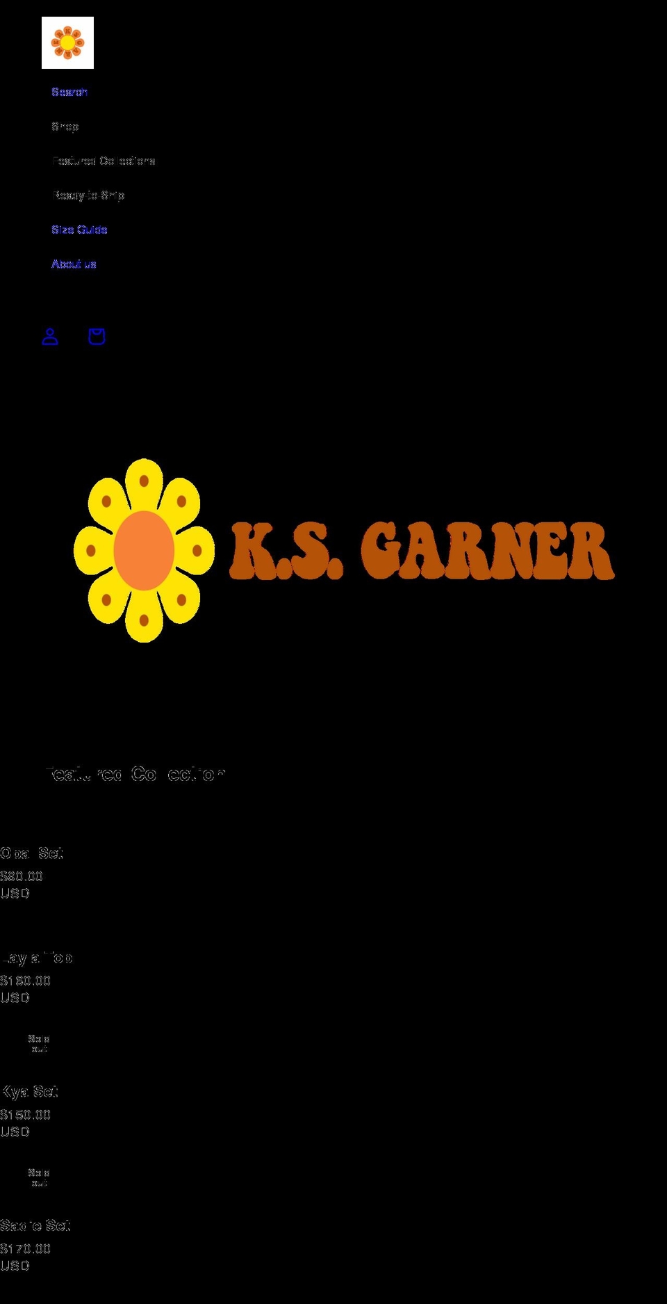 ksgarner.com shopify website screenshot