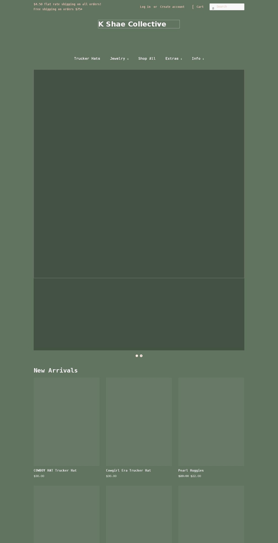 kshaecollective.com shopify website screenshot