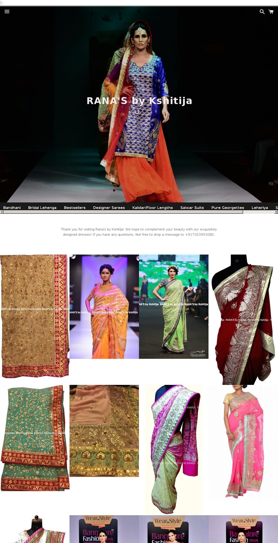 kshitija.in shopify website screenshot