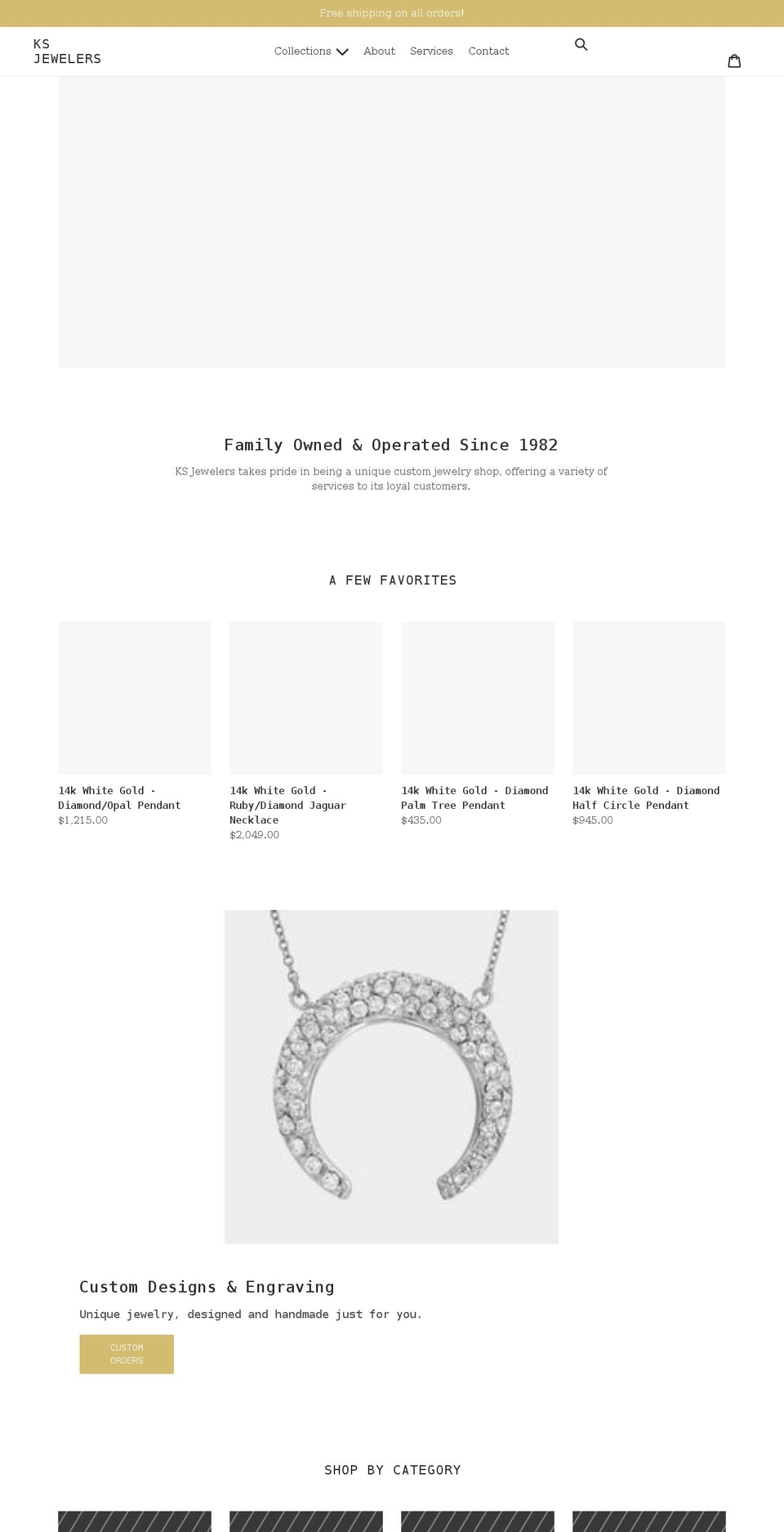 ksjeweler.com shopify website screenshot