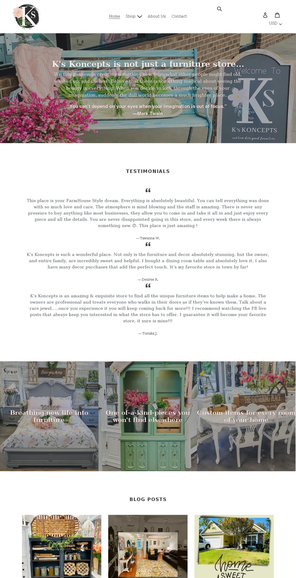 kskoncepts.com shopify website screenshot