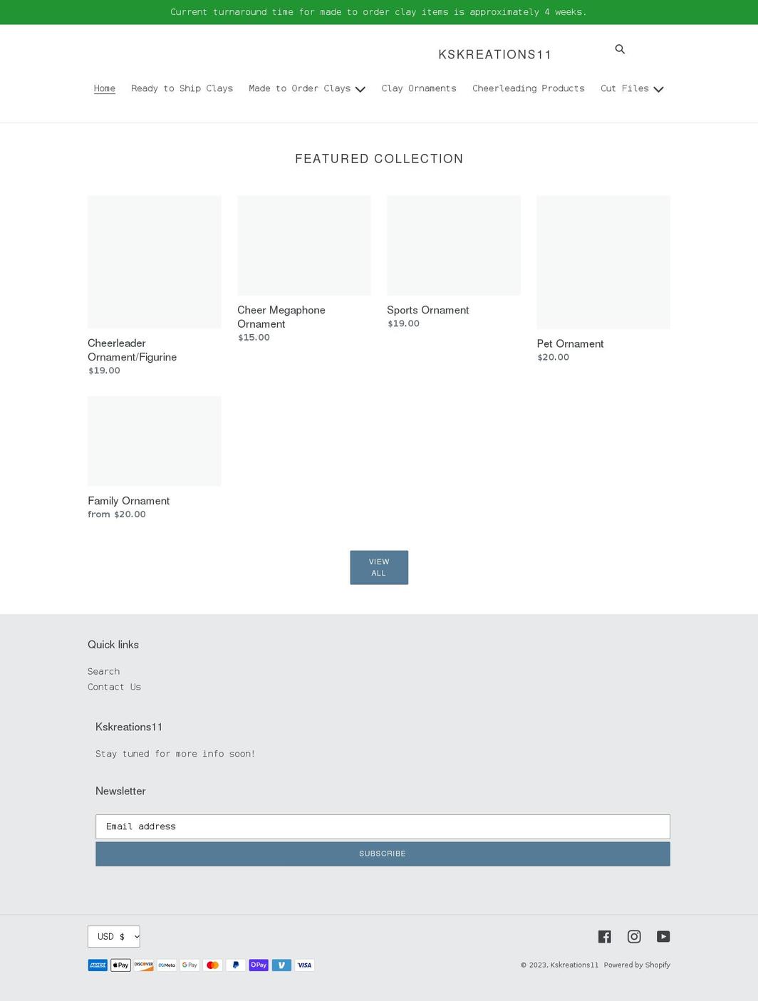 kskreations11.com shopify website screenshot