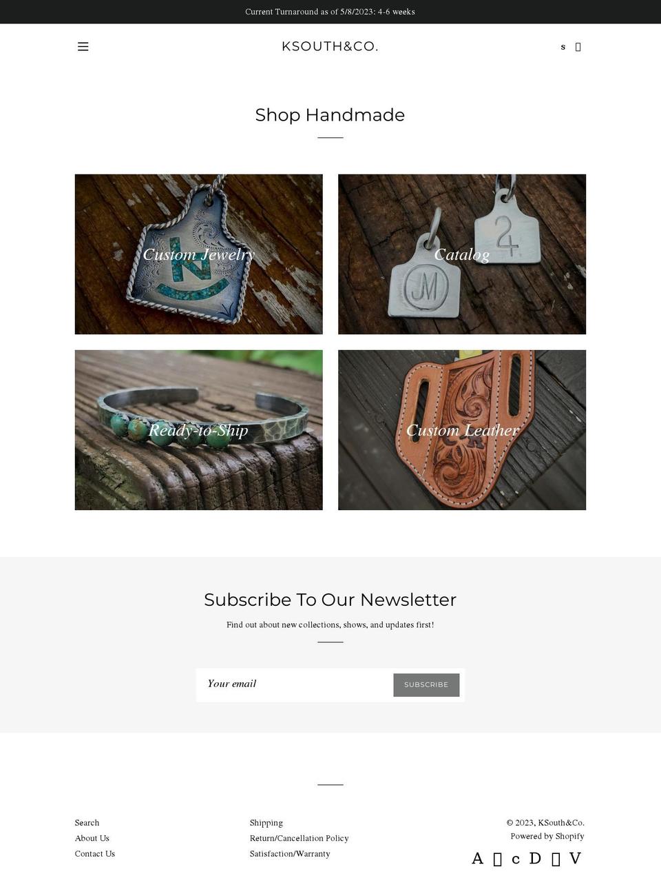 ksouthandco.com shopify website screenshot