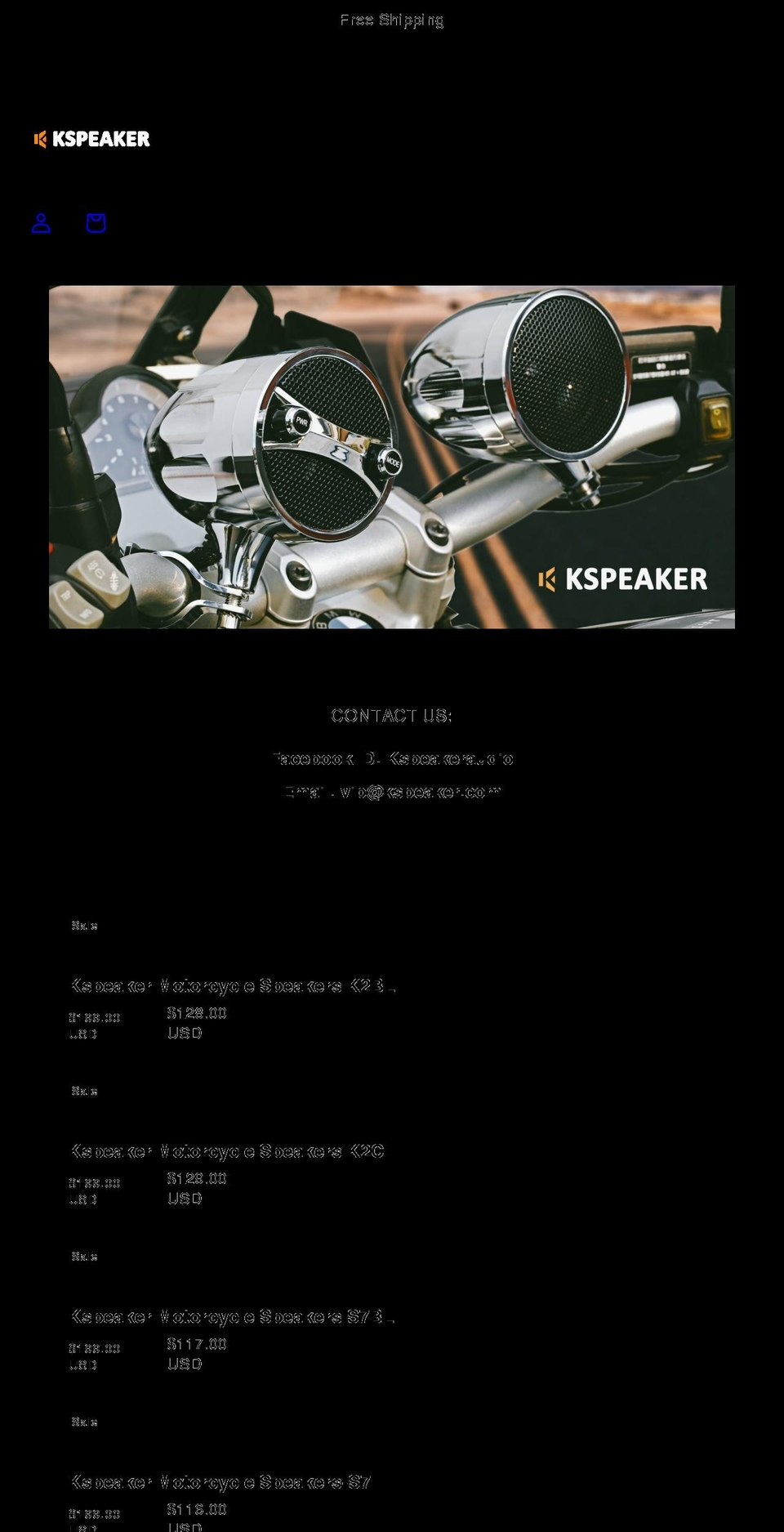 kspeaker.com shopify website screenshot