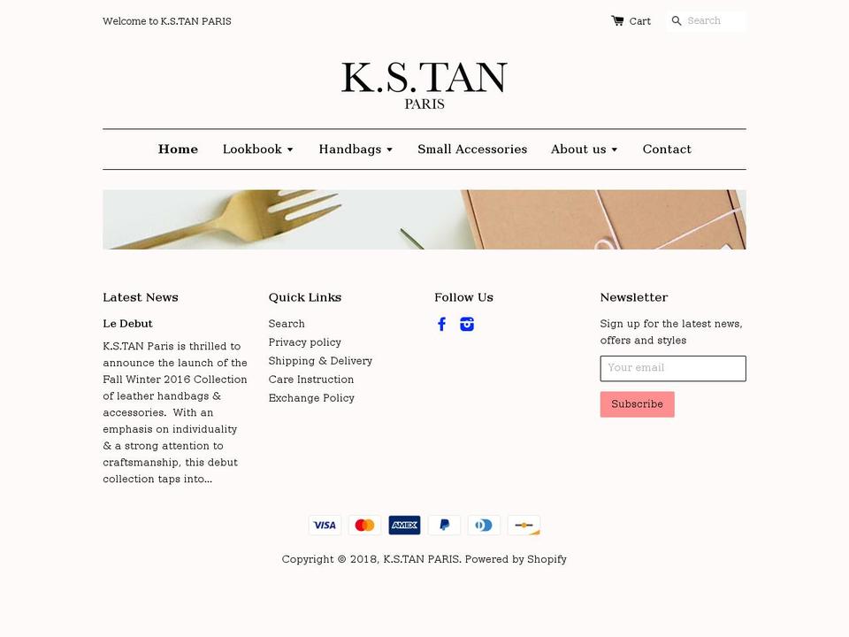 kstanparis.com — Shopify storefront screenshot