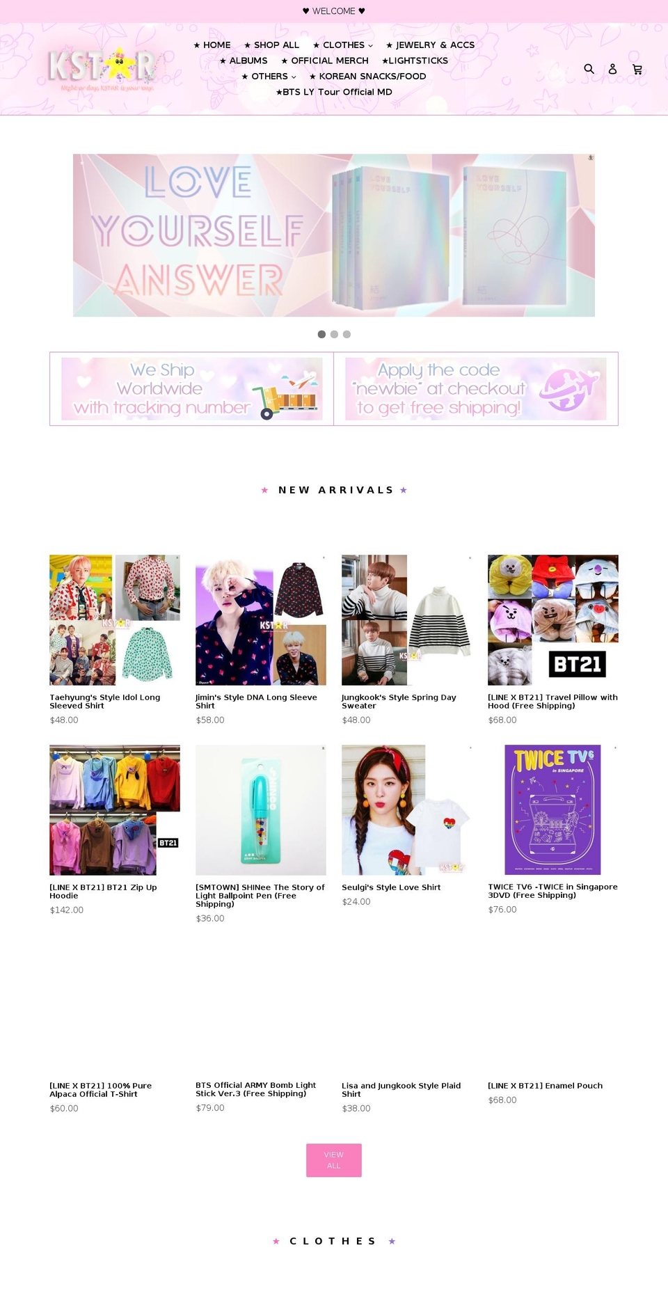 kstarmx.com shopify website screenshot