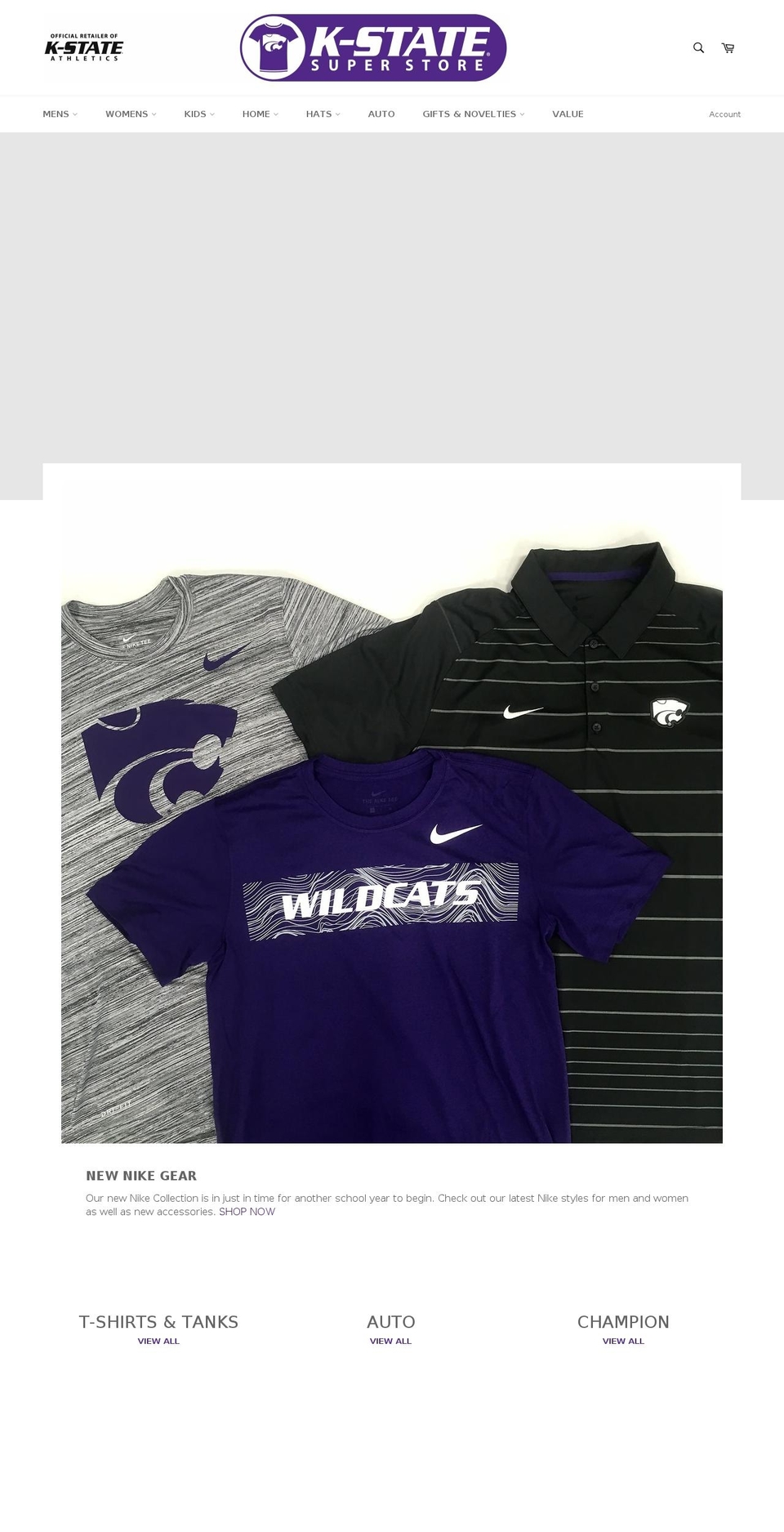 kstategear.com shopify website screenshot