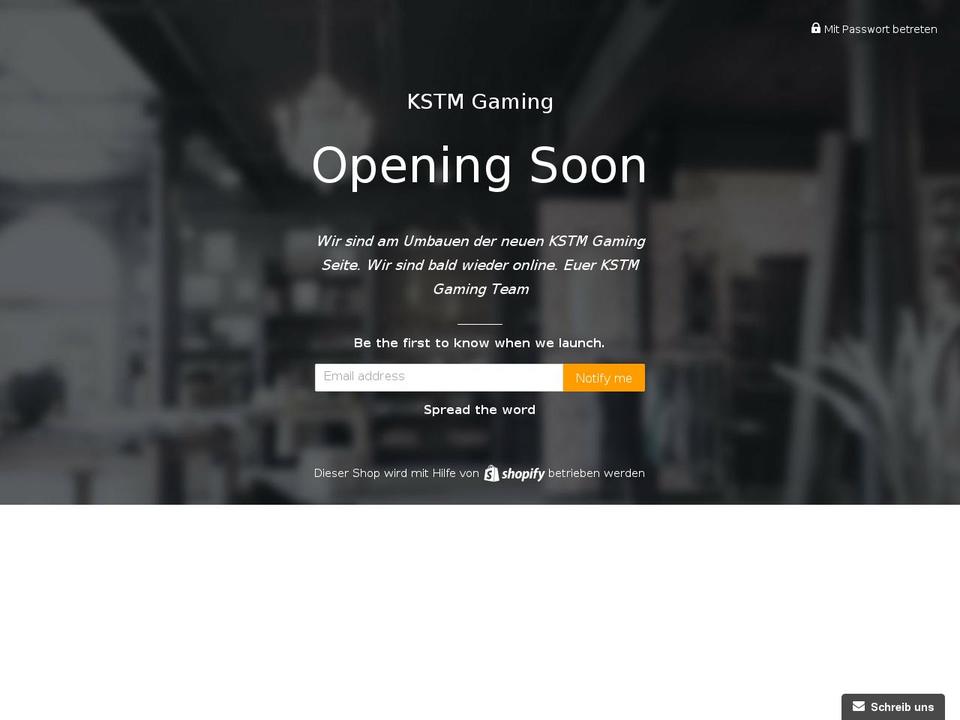 kstm-gaming.com — Shopify storefront screenshot