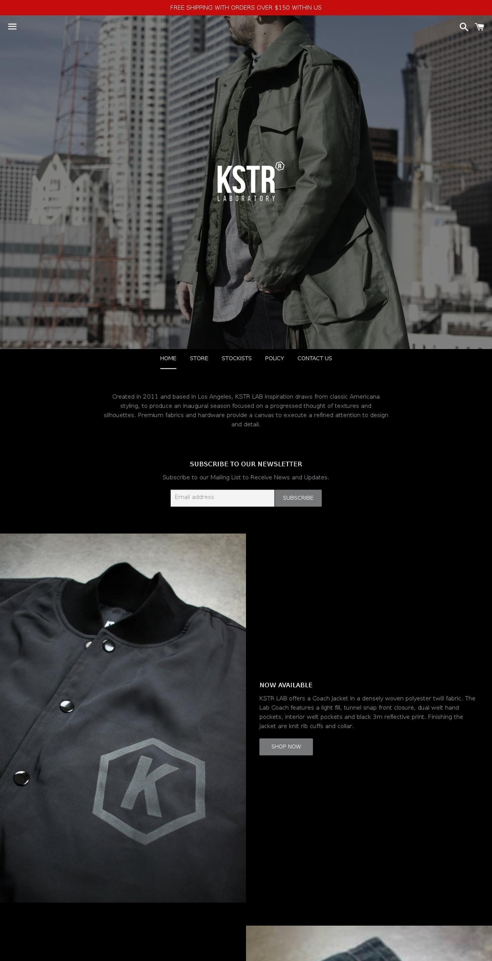 kstr-lab.com — Shopify storefront screenshot