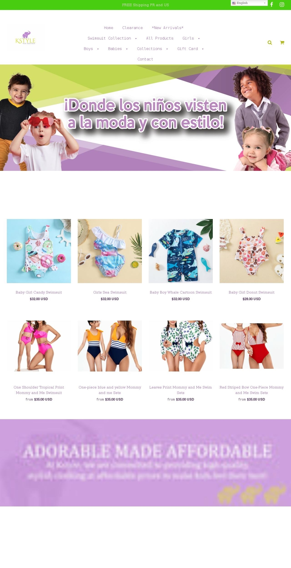 kstylekidsboutique.com shopify website screenshot