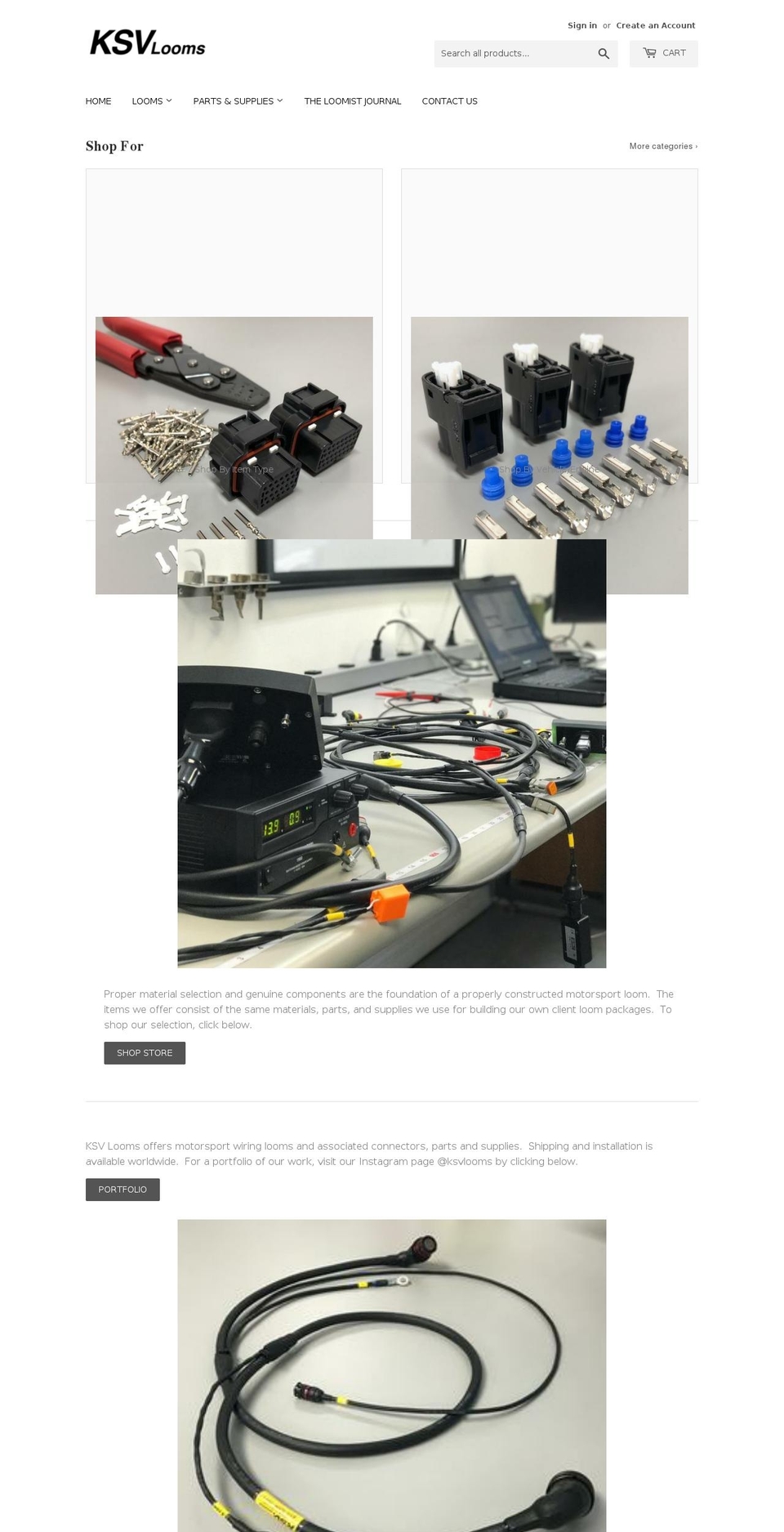 ksvlooms.com — Shopify storefront screenshot