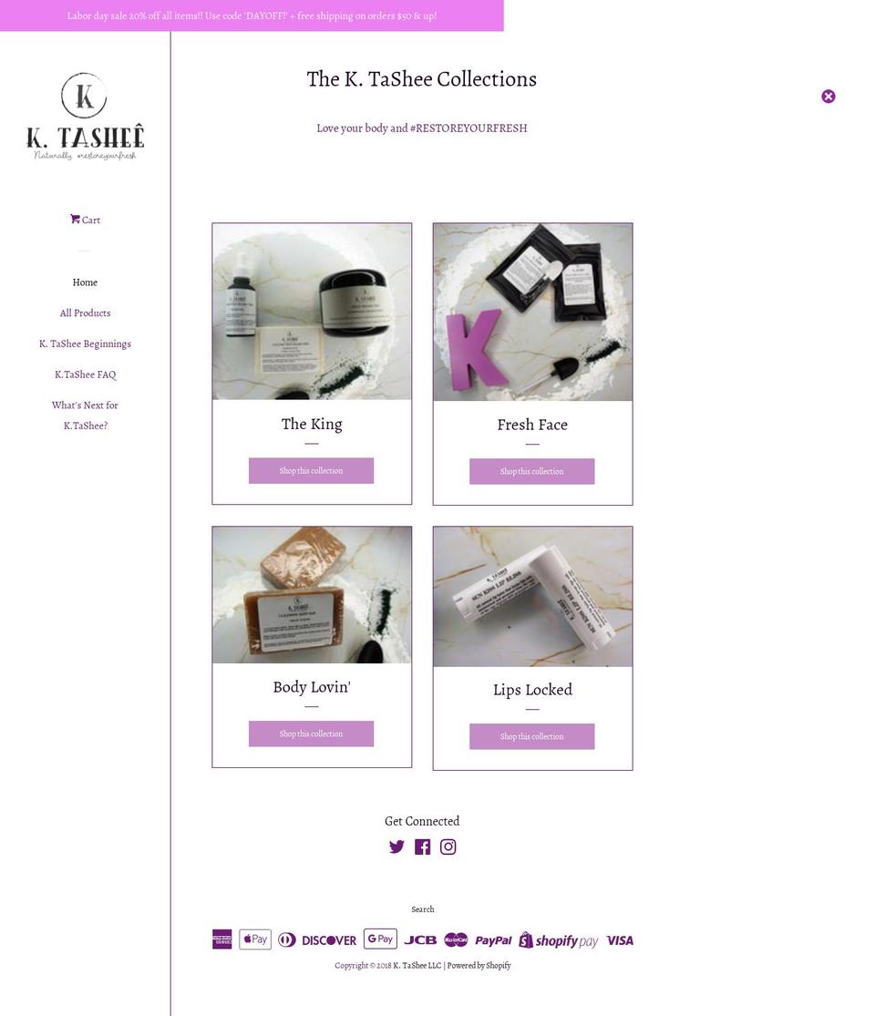 Pop with Installments message Shopify theme site example ktashee.com