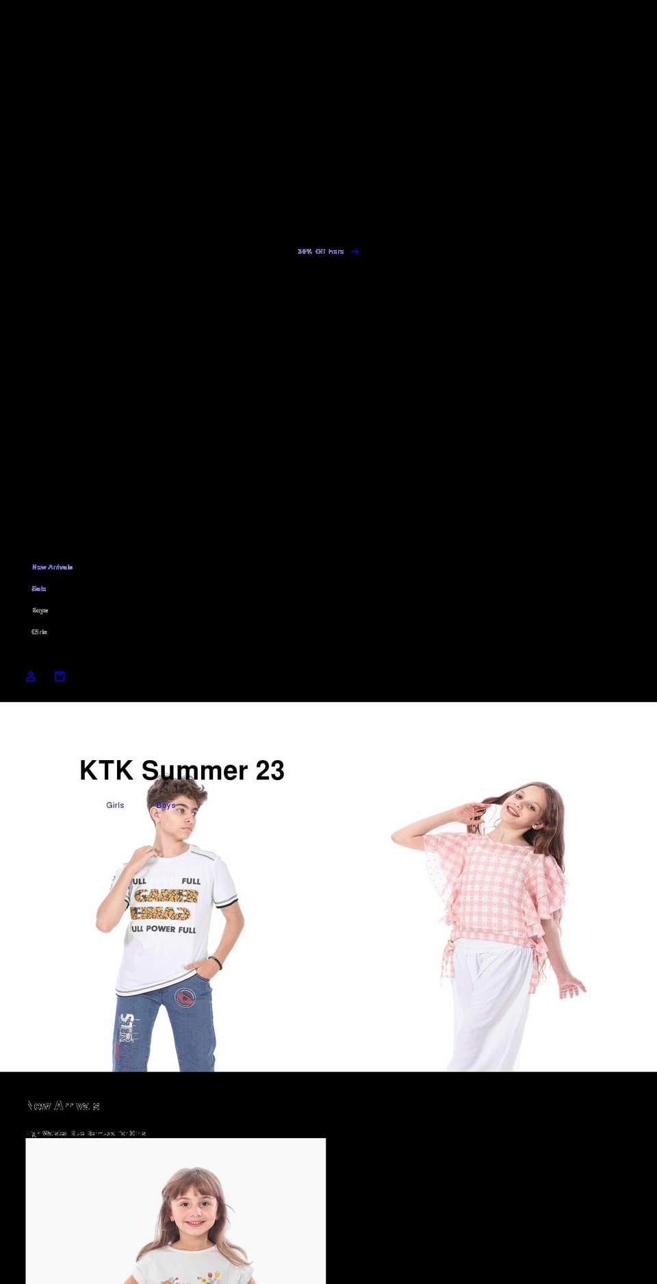 ktkkids.com shopify website screenshot