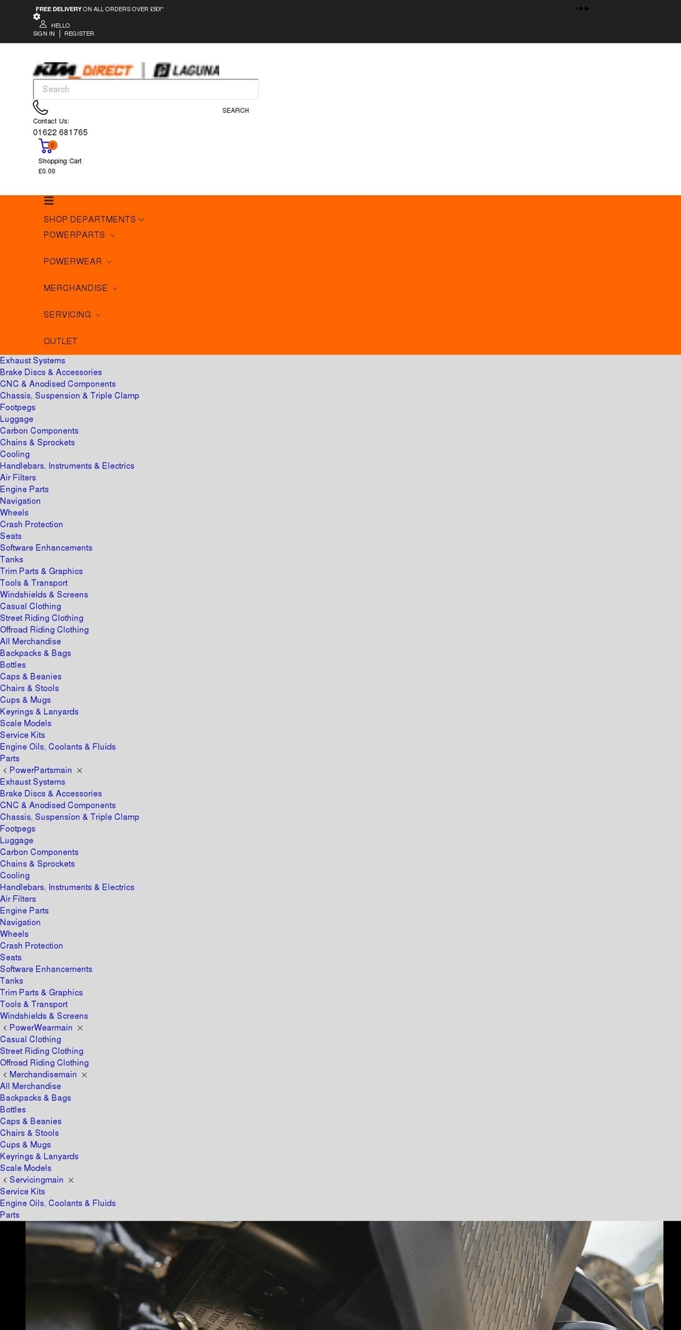 ktmdirect.co.uk shopify website screenshot