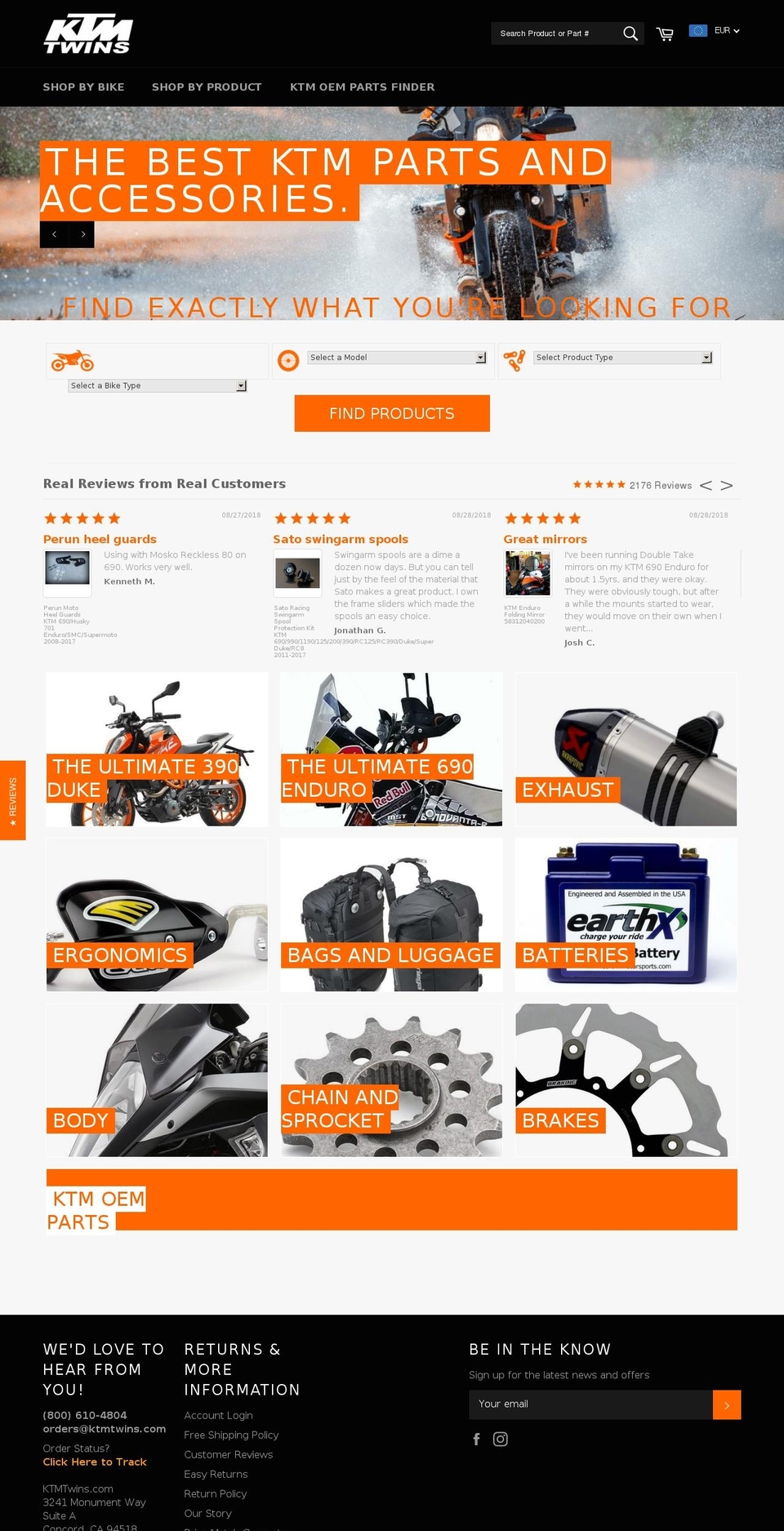 ktmtwin.com — Shopify storefront screenshot